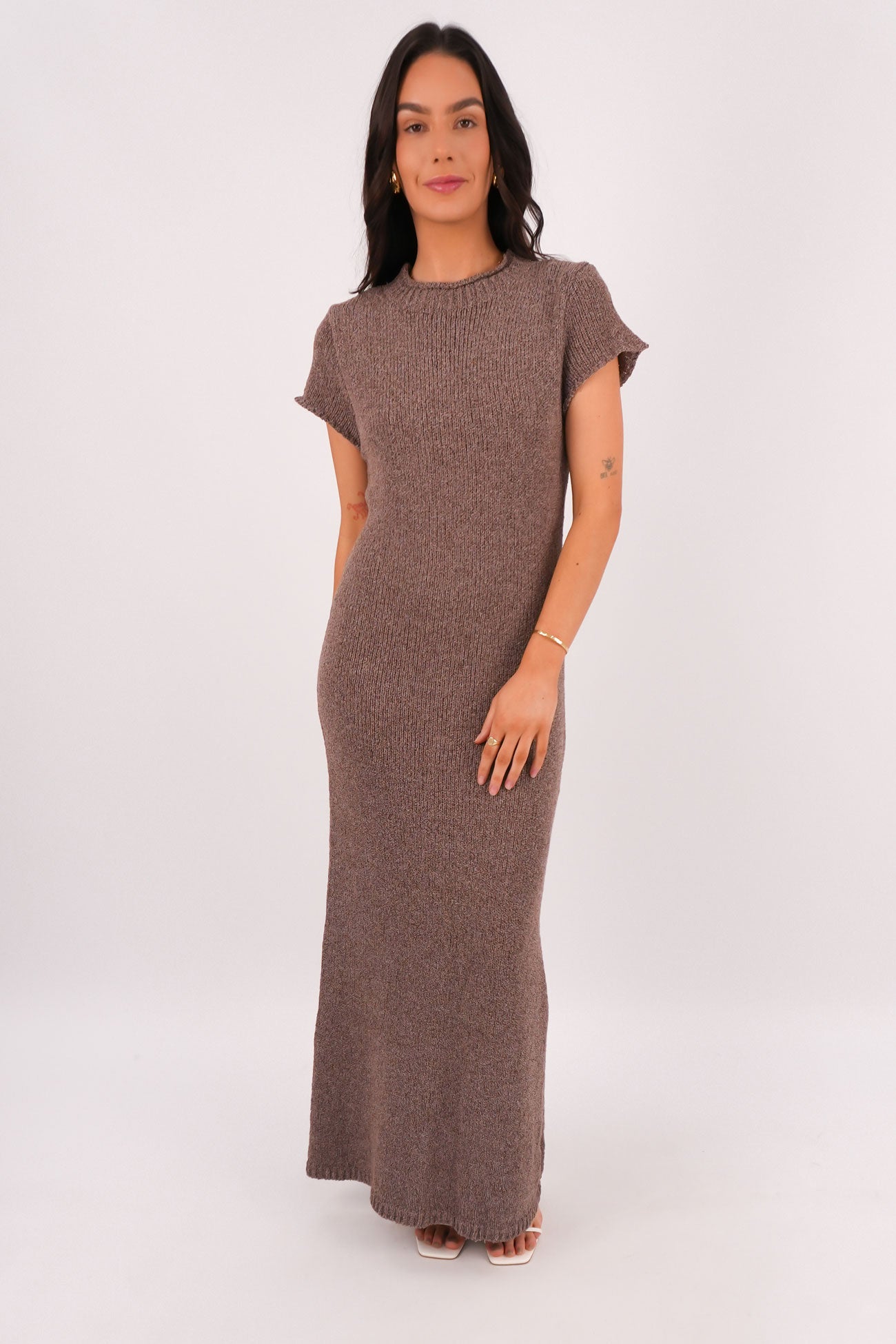 Leela Knit Maxi Dress Chocolate