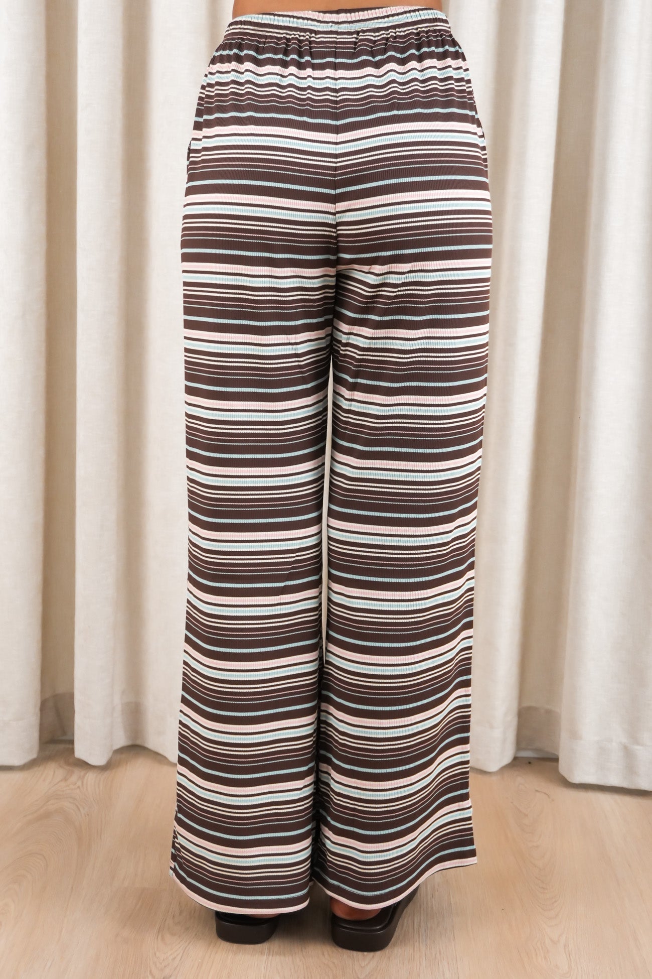 Leigh Set Chocolate Pink Stripe