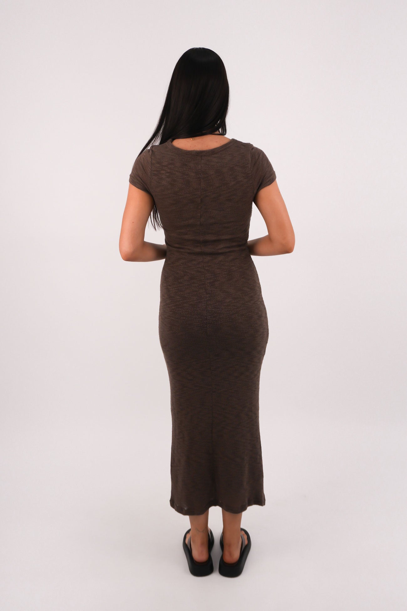 Leonie Tee Maxi Dress Chocolate