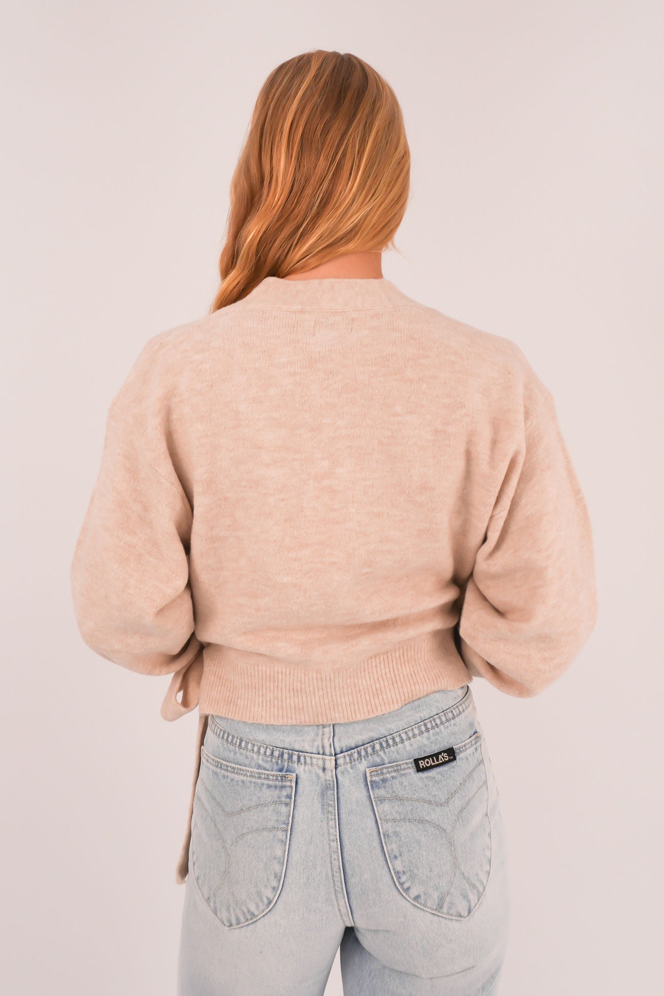 Lexie Wrap Front Knit Natural