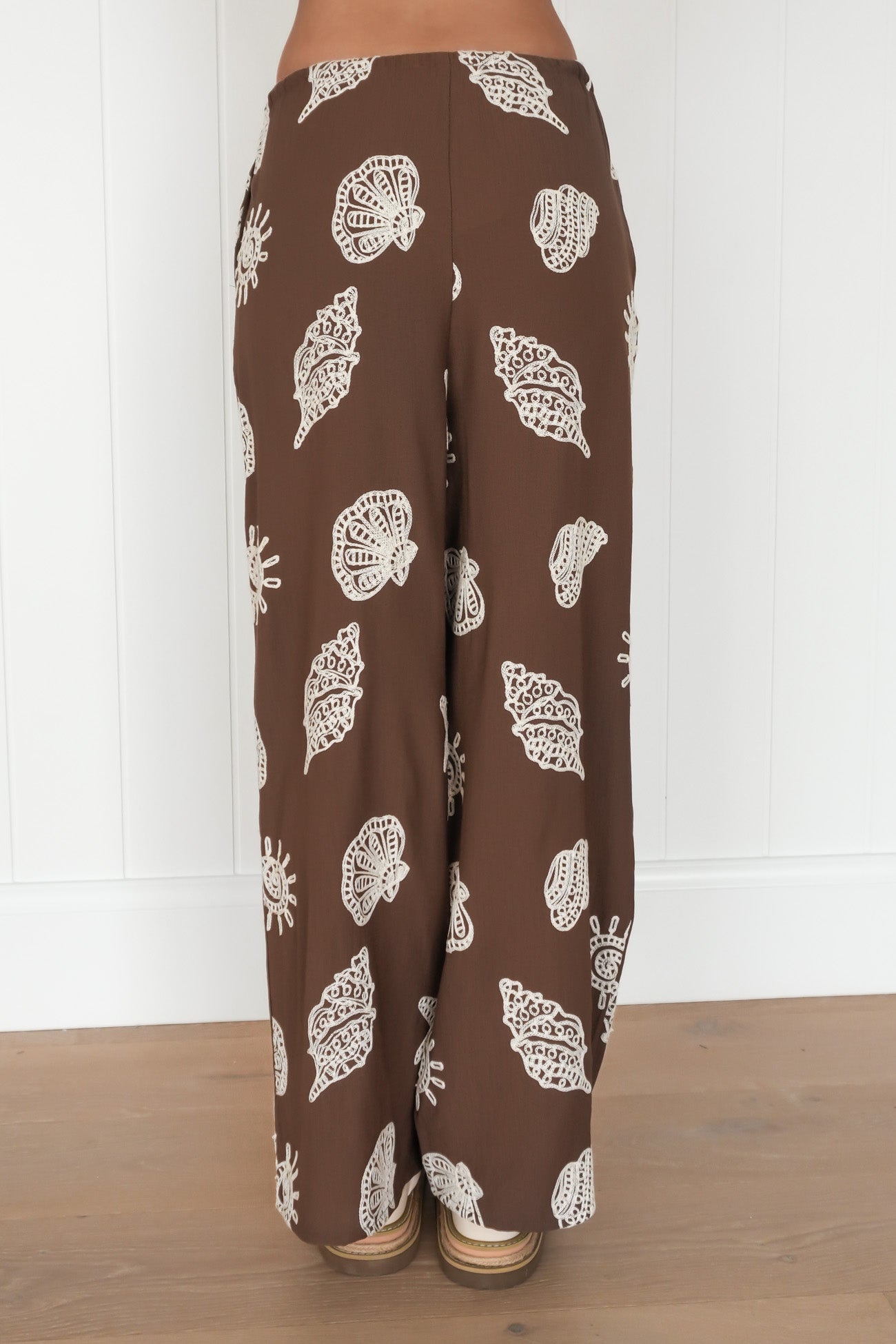 Lily Pant Coffee Seaside Stitch