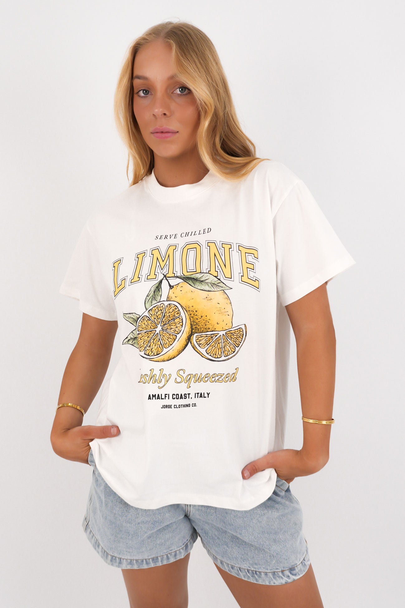 Limone Tee Vintage White