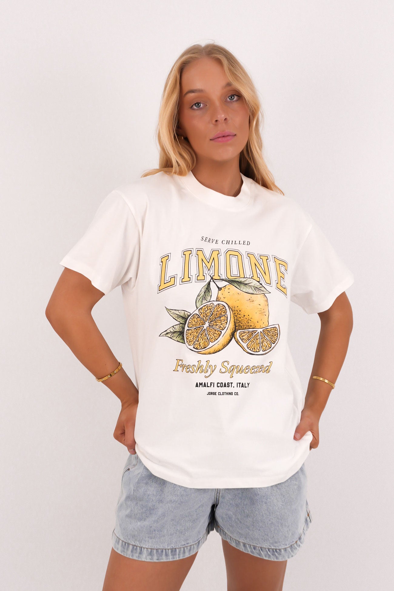 Limone Tee Vintage White