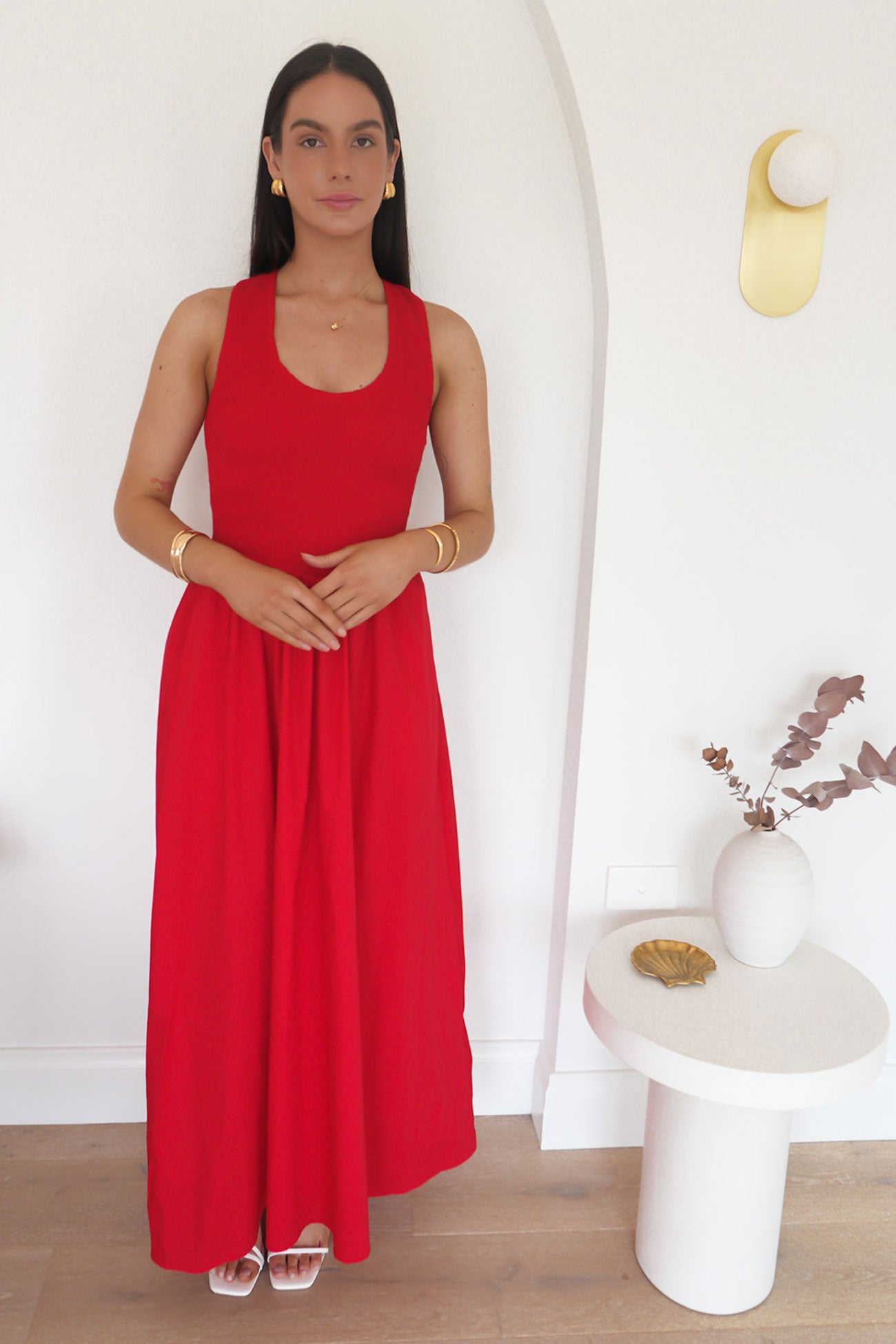 Liona Maxi Dress Red