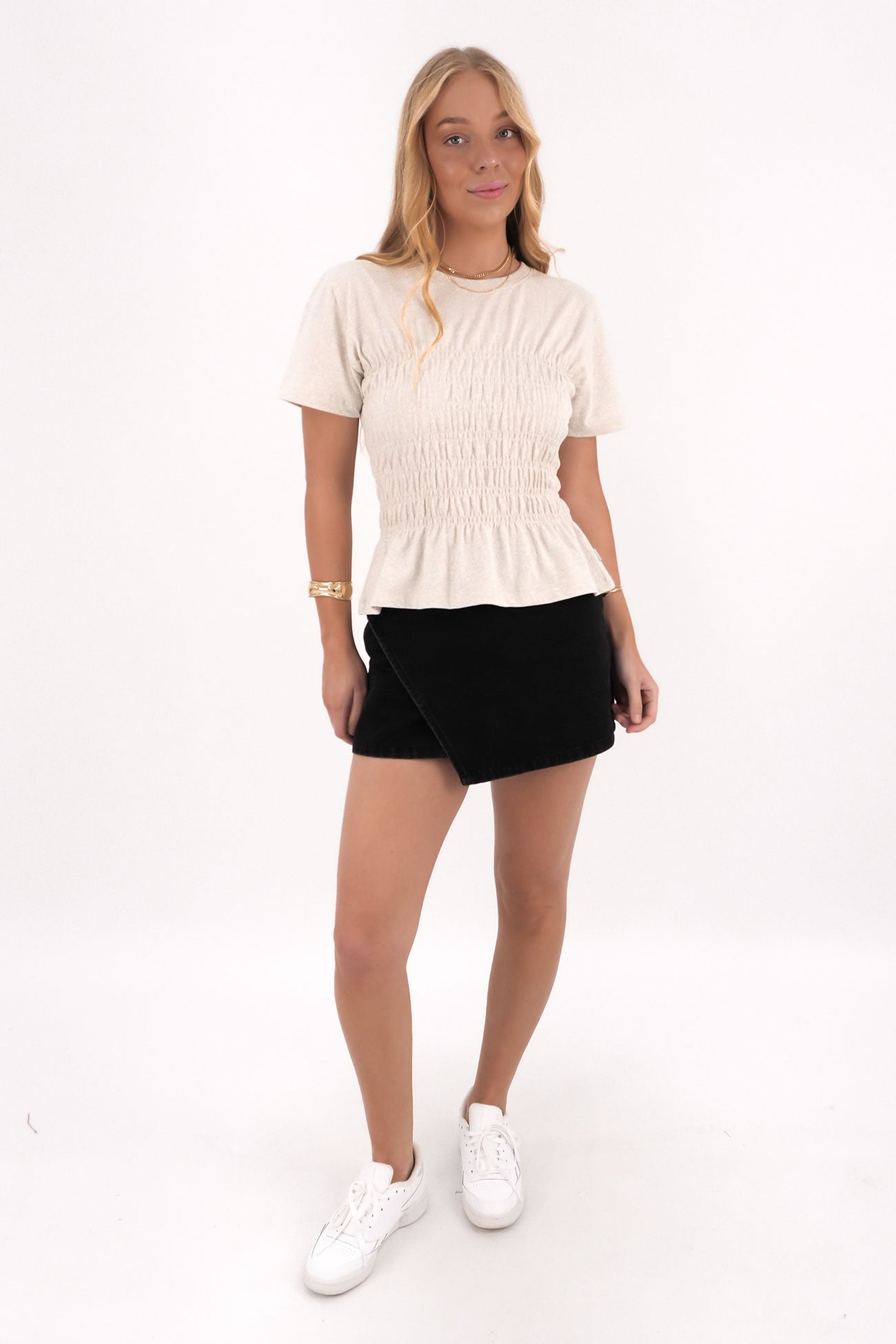 Lipa Ruched Top Oat
