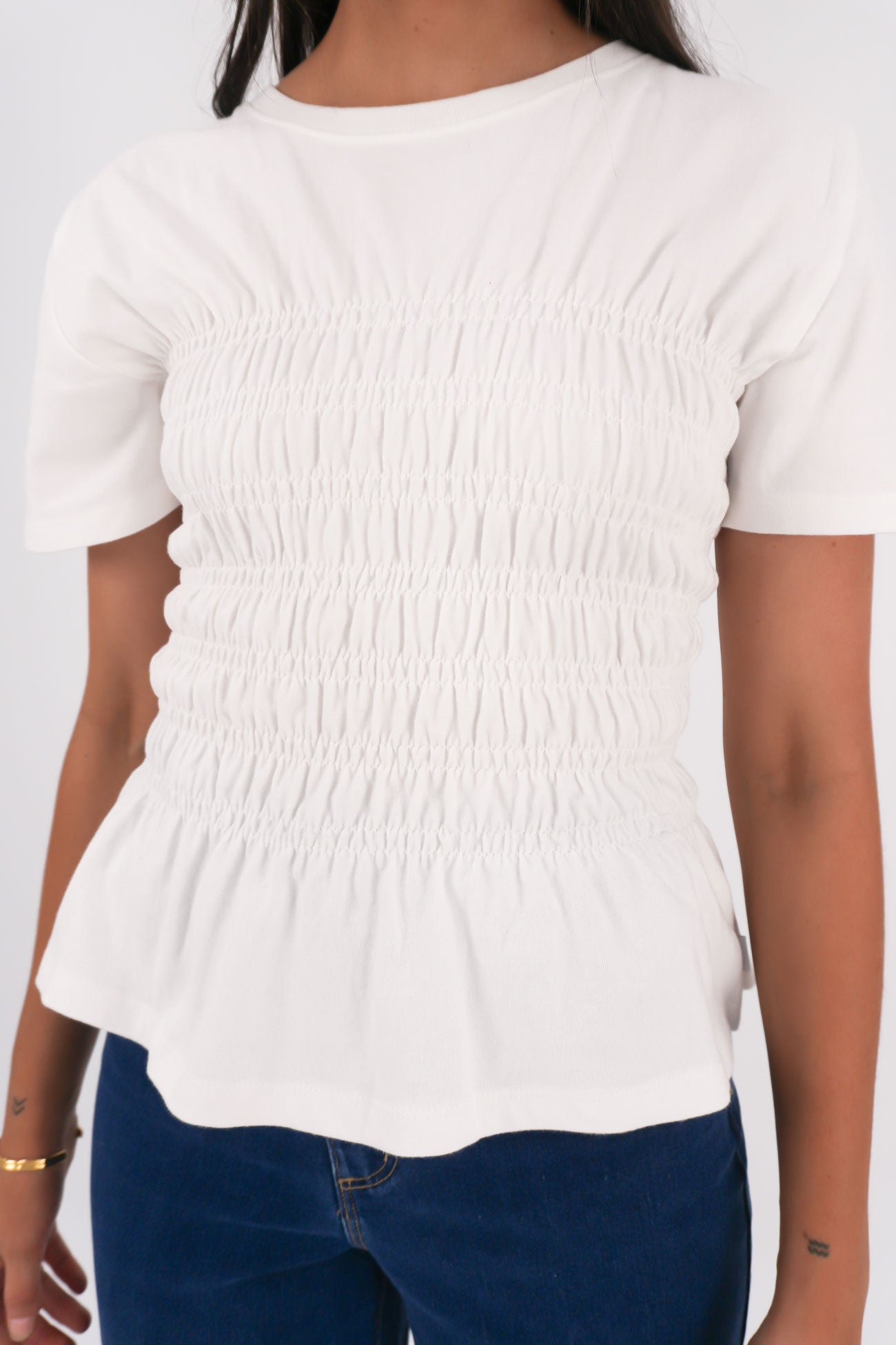 Lipa Ruched Top Vintage White
