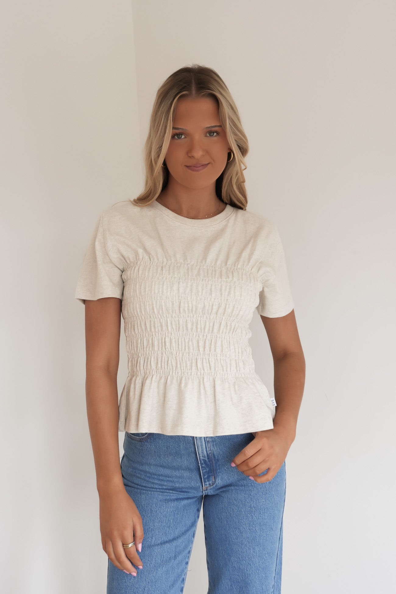 Lipa Ruched Top Oat