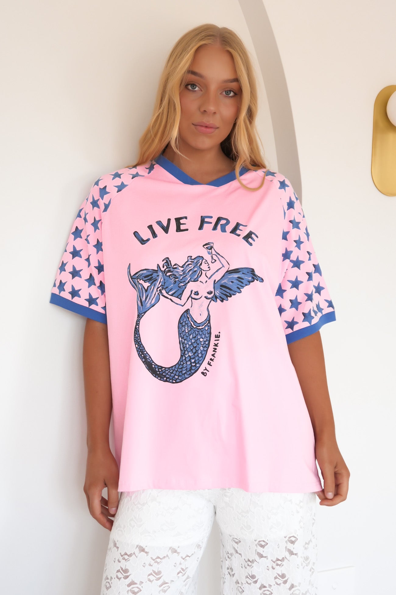Live Free Tee Pink