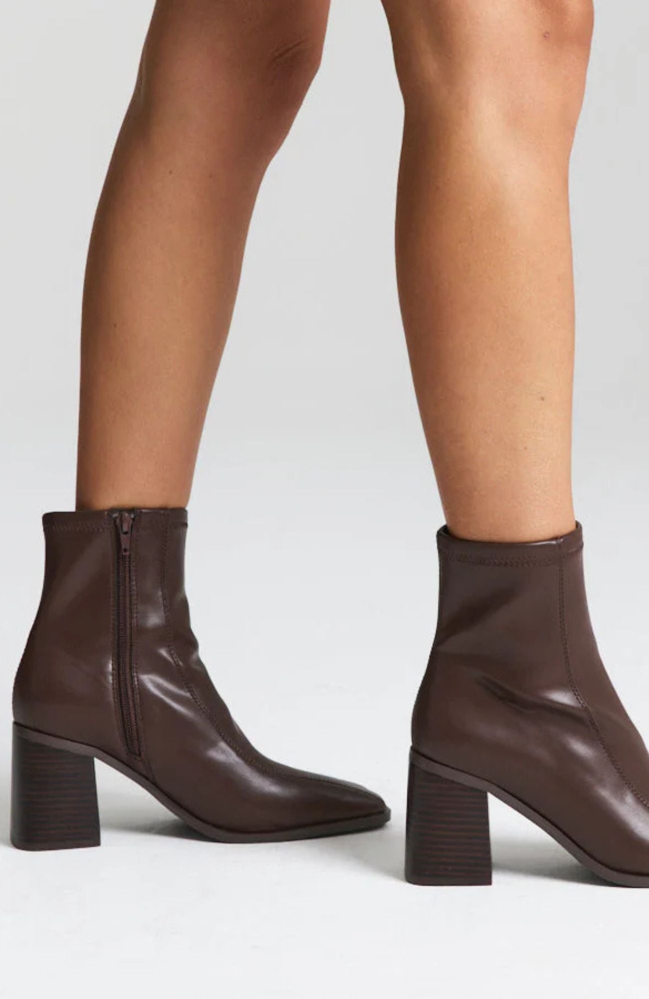 Lively Stretch Ankle Boots Chocolate Brown
