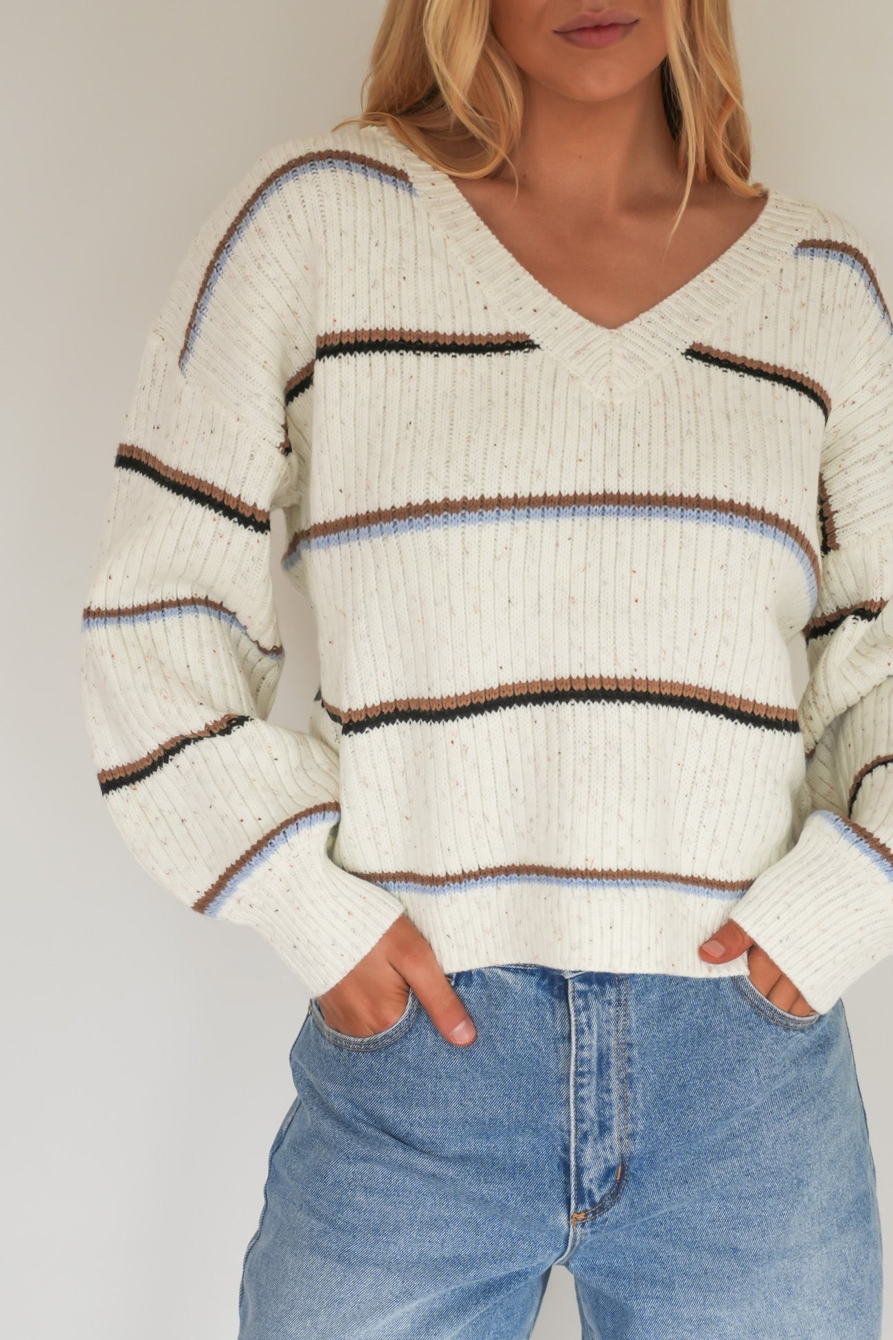 Lola Knit Jumper Cream Stripe