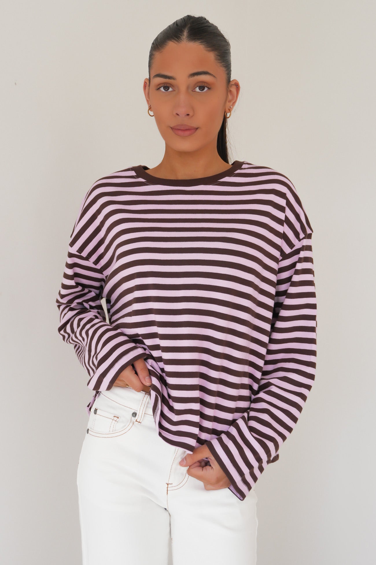 Lola Stripe Long Sleeve Lavender