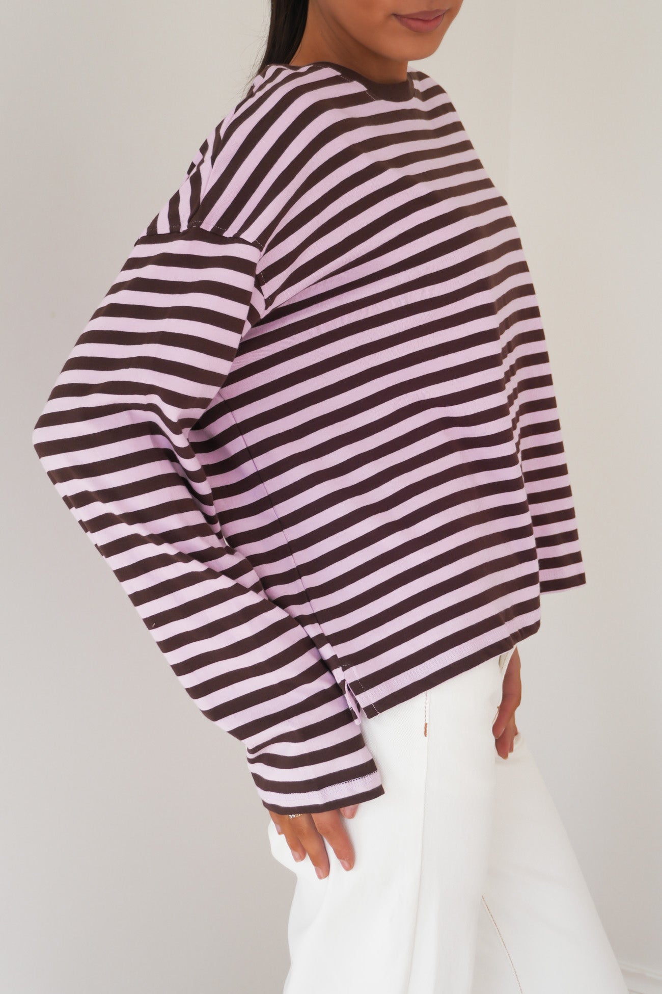 Lola Stripe Long Sleeve Lavender