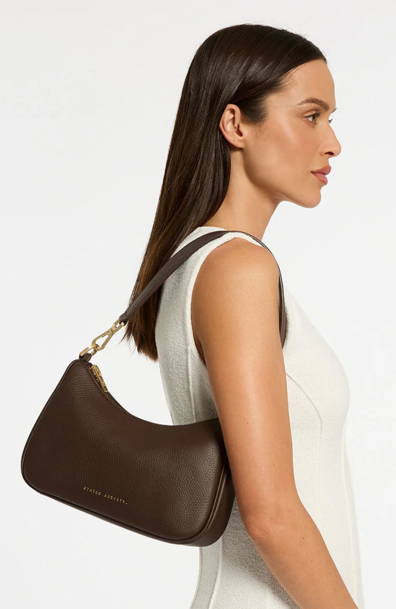 Look Both Ways Bag Cocoa Brushed Gold