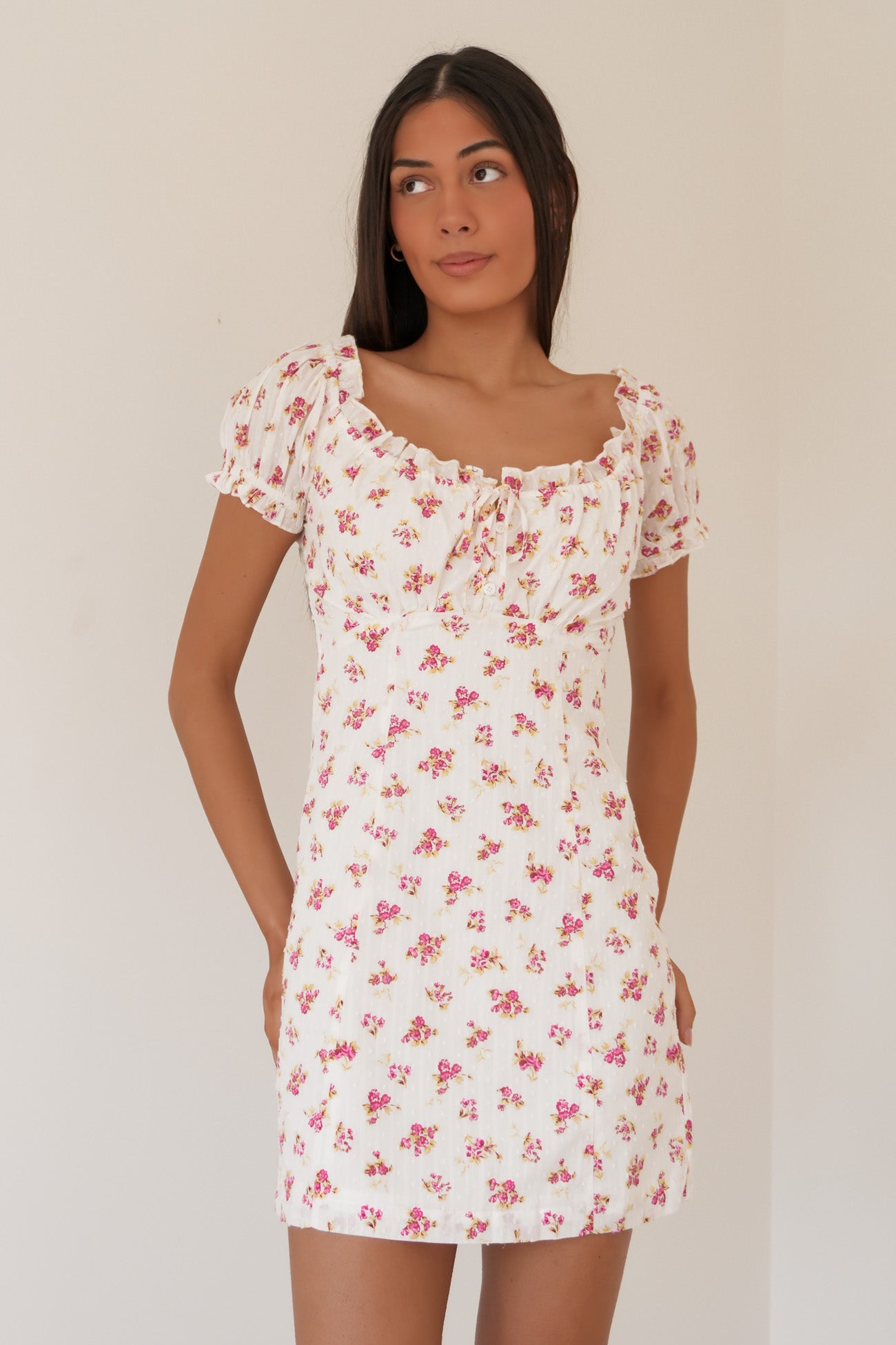 Lorelai Floral Mini Dress Print