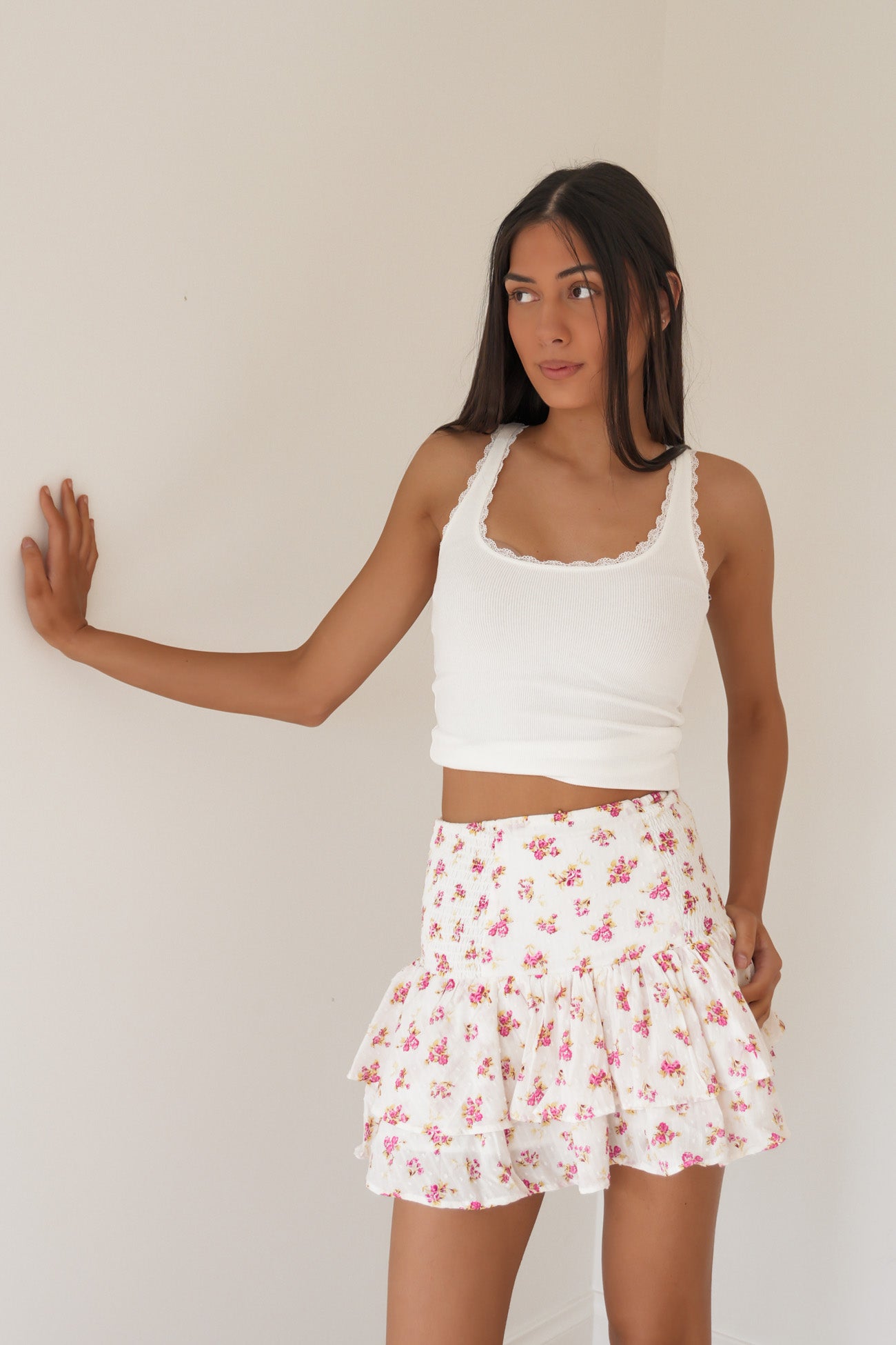 Lorelai Floral Mini Skirt Print
