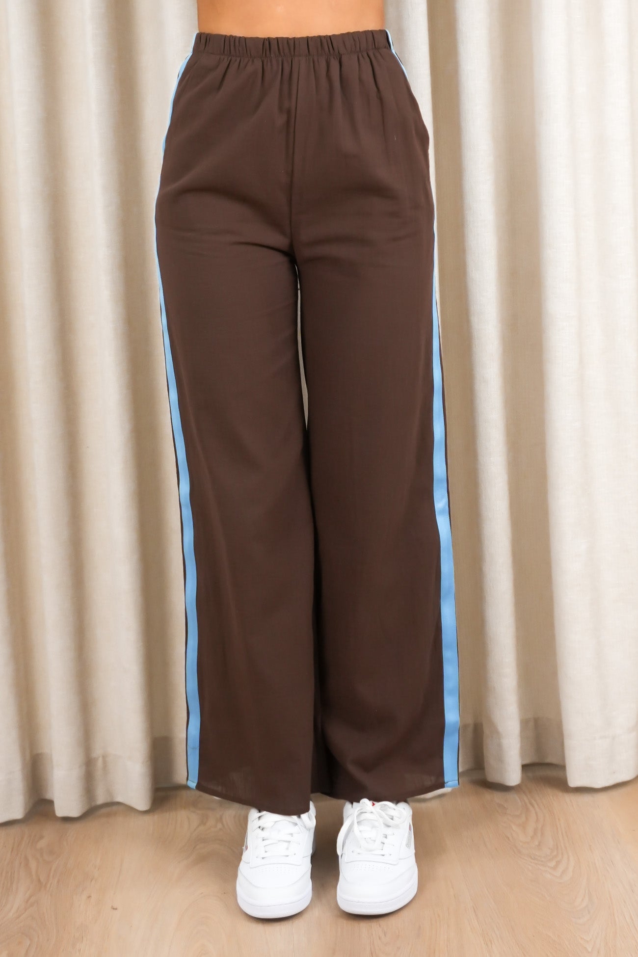 Loren Set Chocolate Blue Stripe