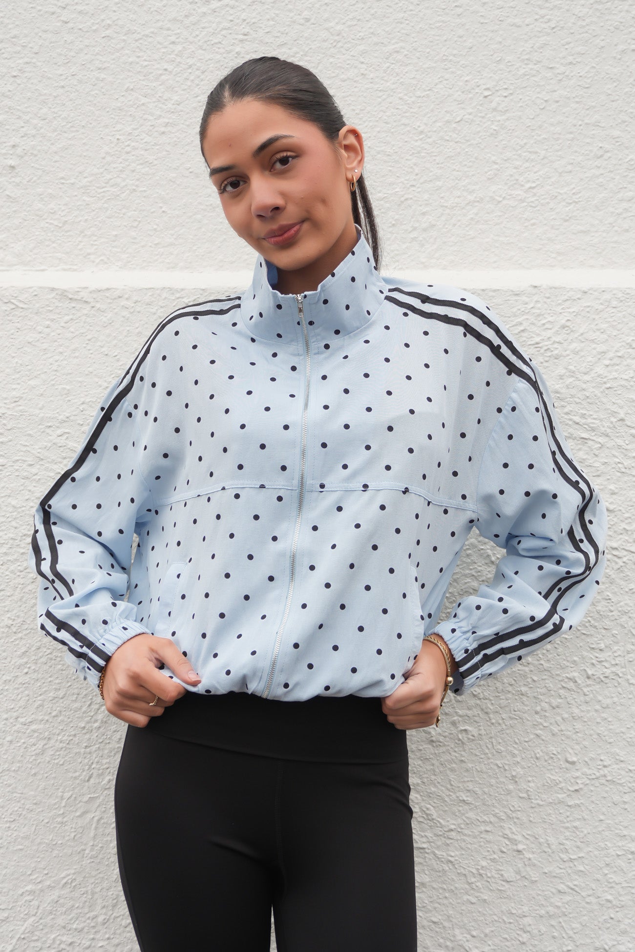 Lorene Jacket Blue Polka Dot
