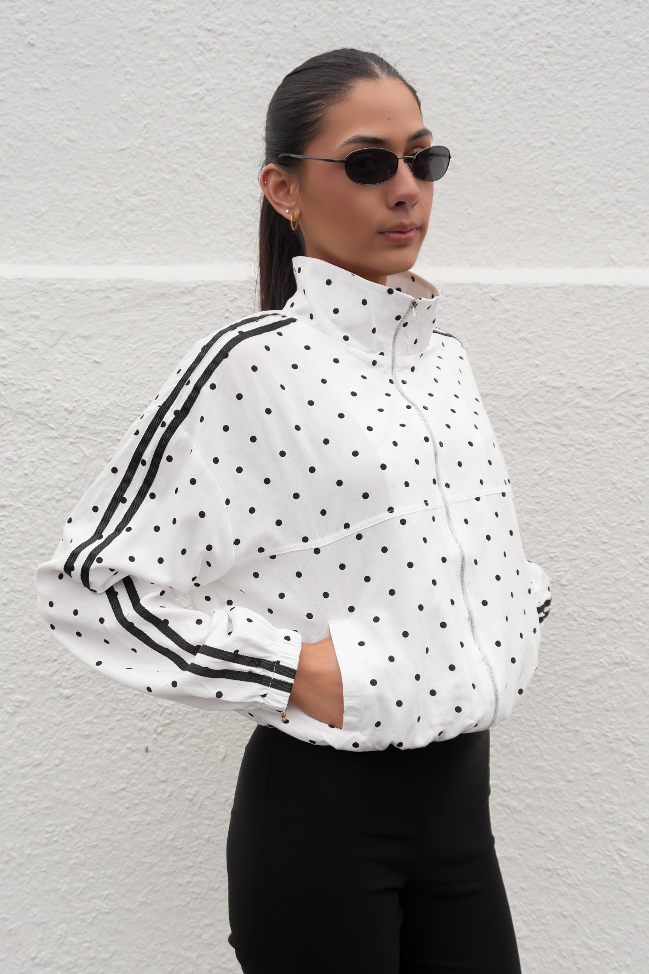 Lorene Jacket White Polka Dot