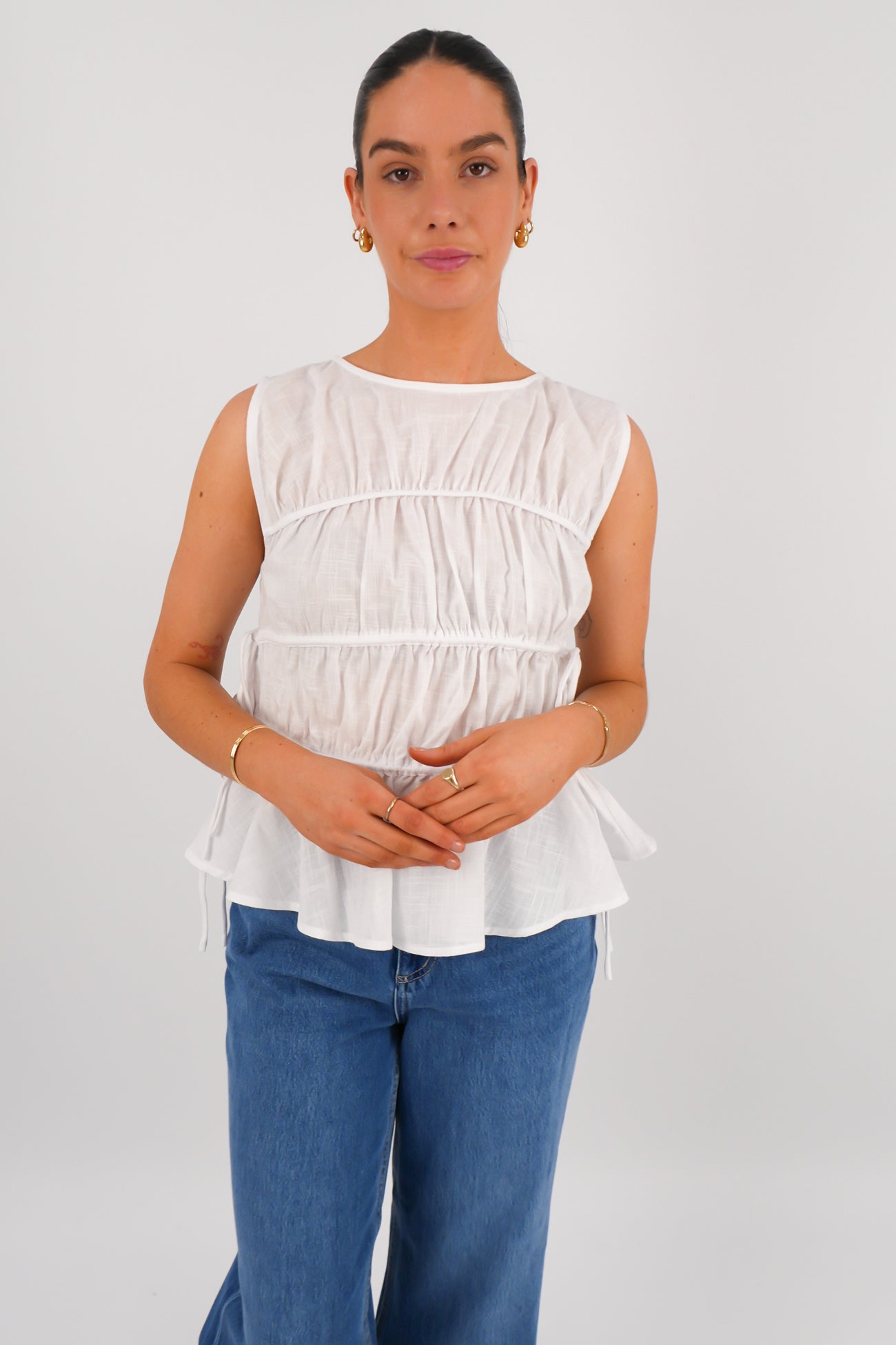 Lou Lou Tie Top White