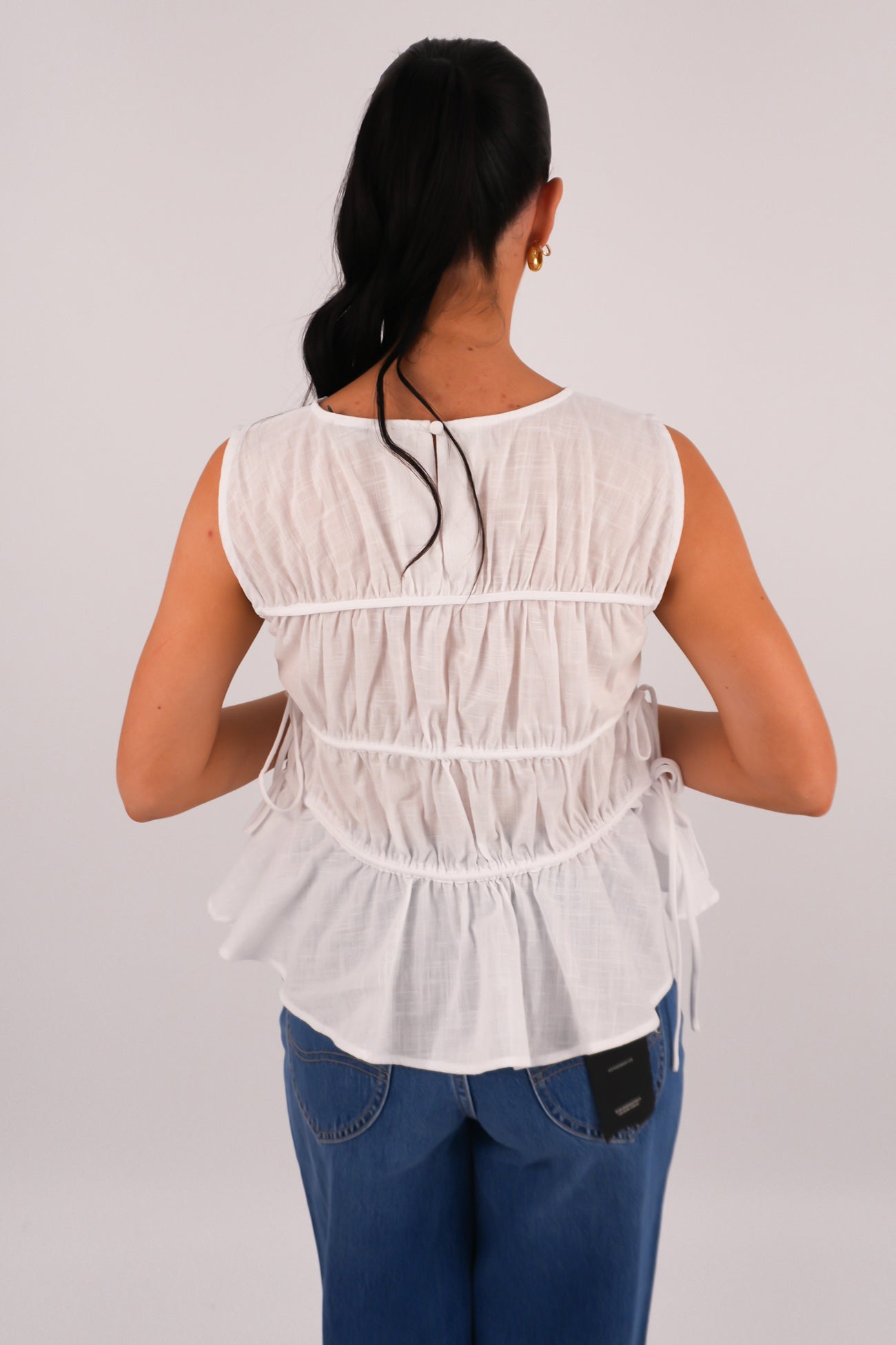 Lou Lou Tie Top White