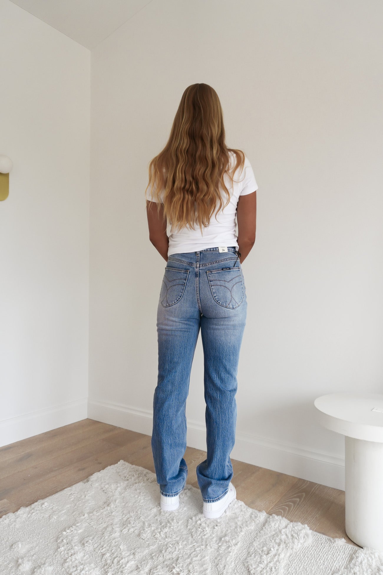 LouLou Straight Jean Long Lennon Blue