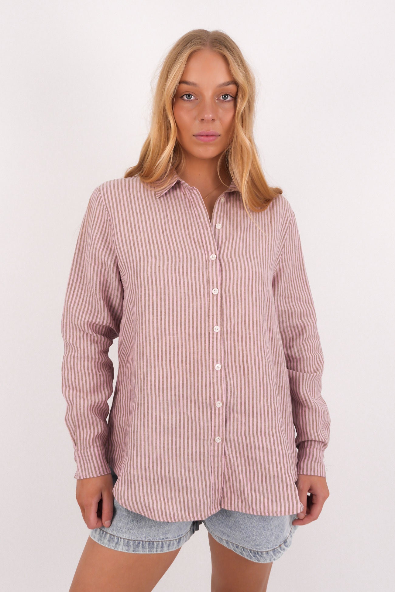 Louella Shirt Pink Stripe