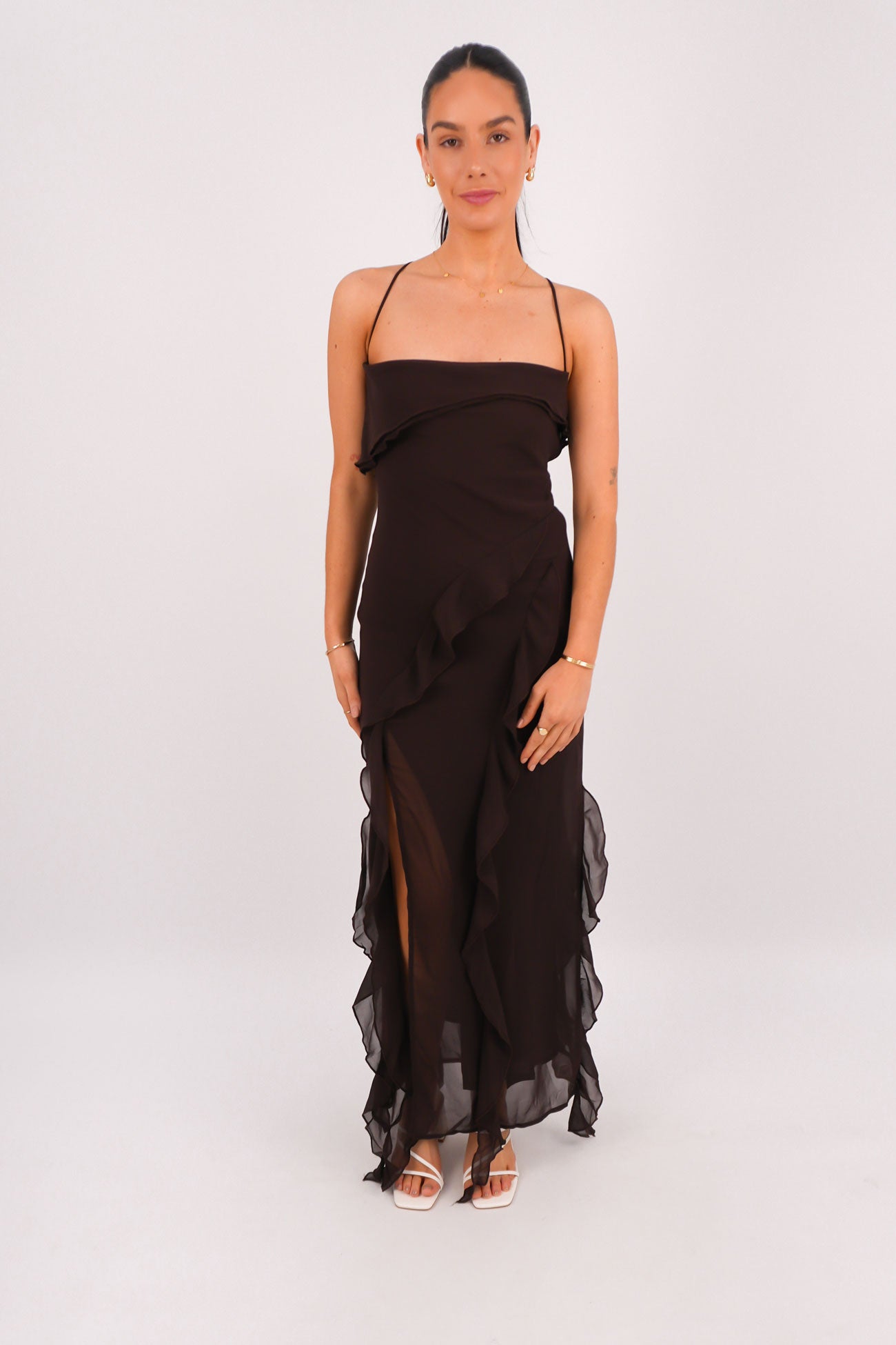 Loz Maxi Dress Chocolate