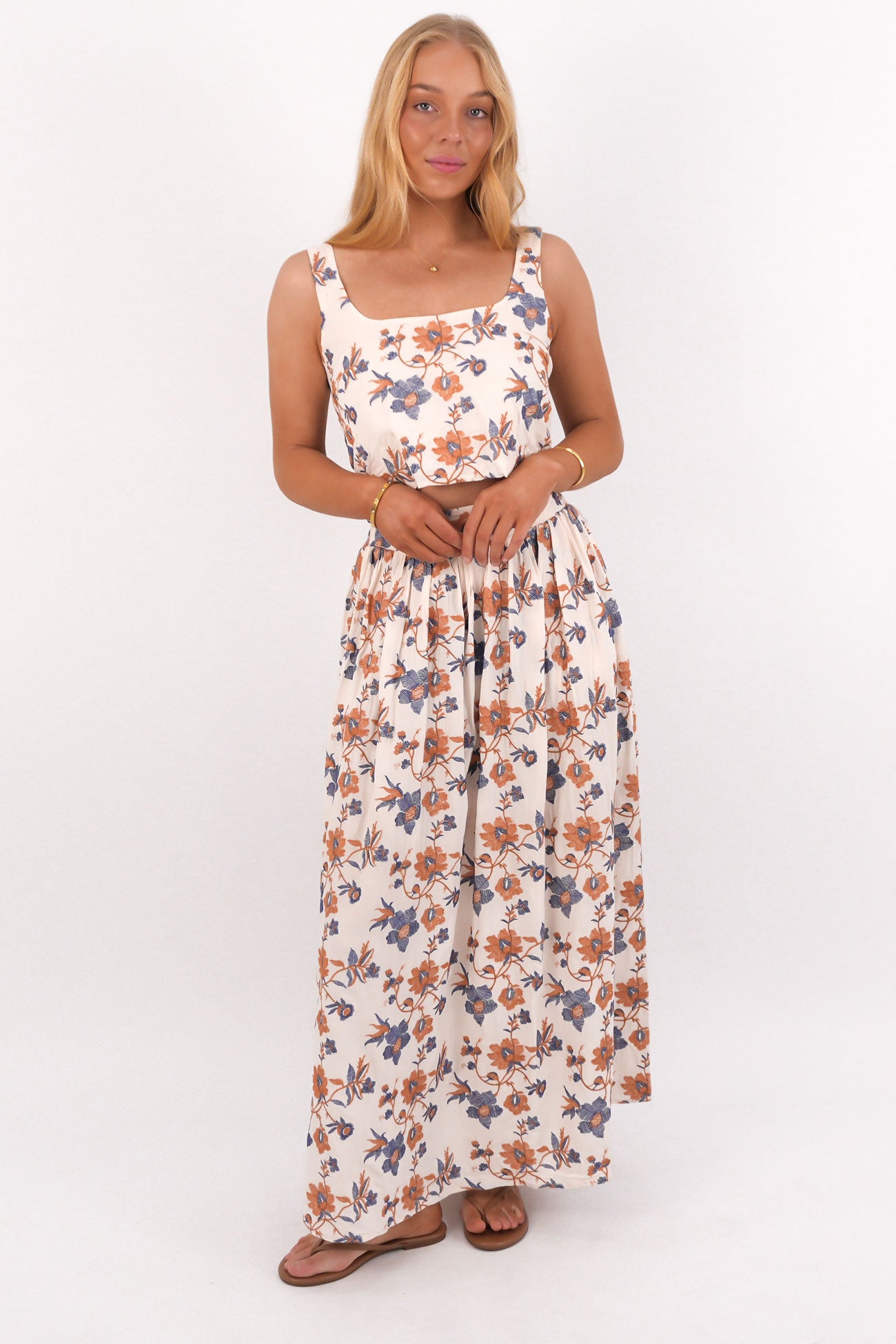 Luca Crop Top Floral Embroidery