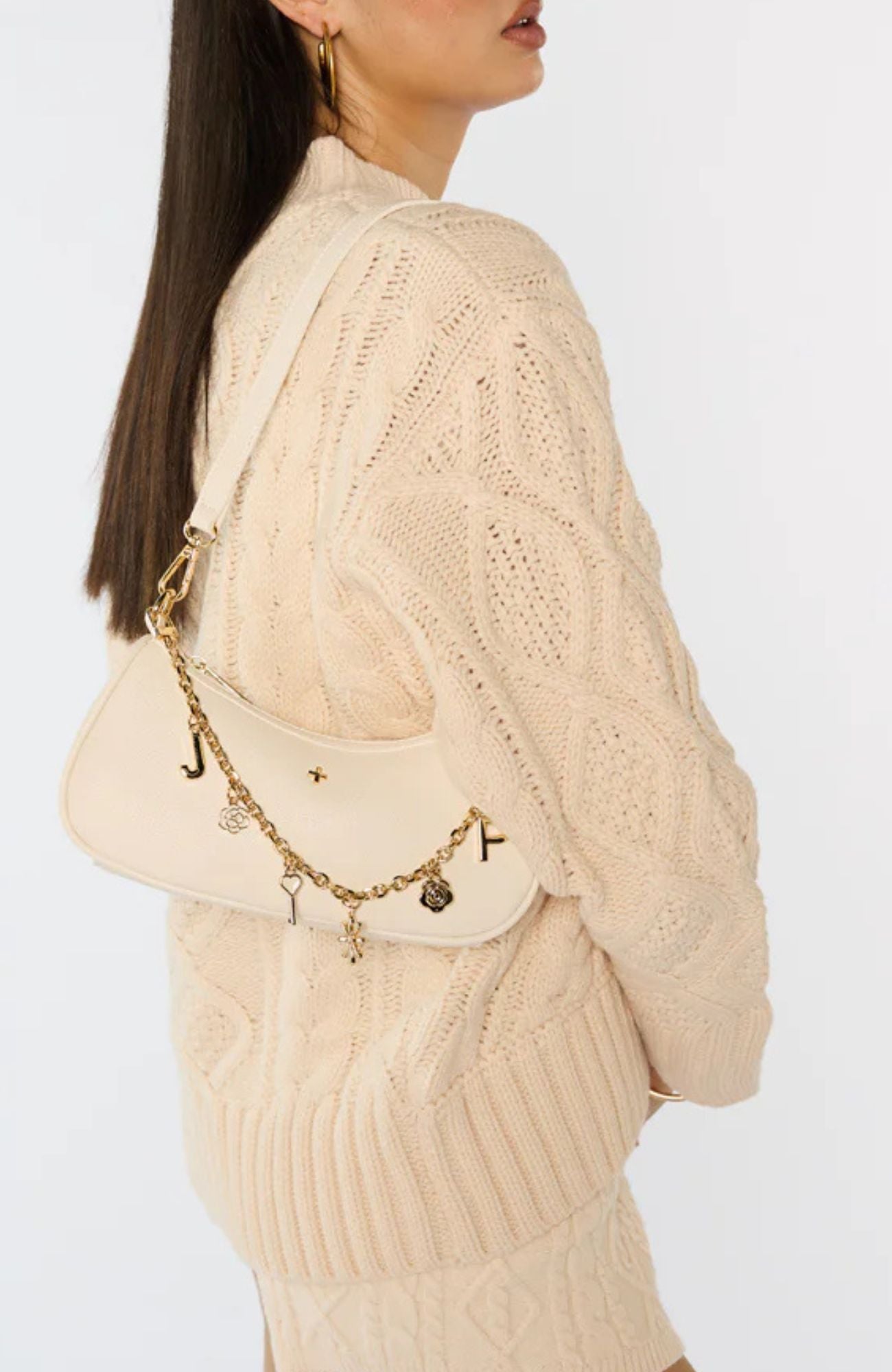 Lucci Bag Ivory Pebble Gold
