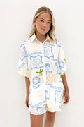 Lucia Playsuit Blue Yellow Holiday