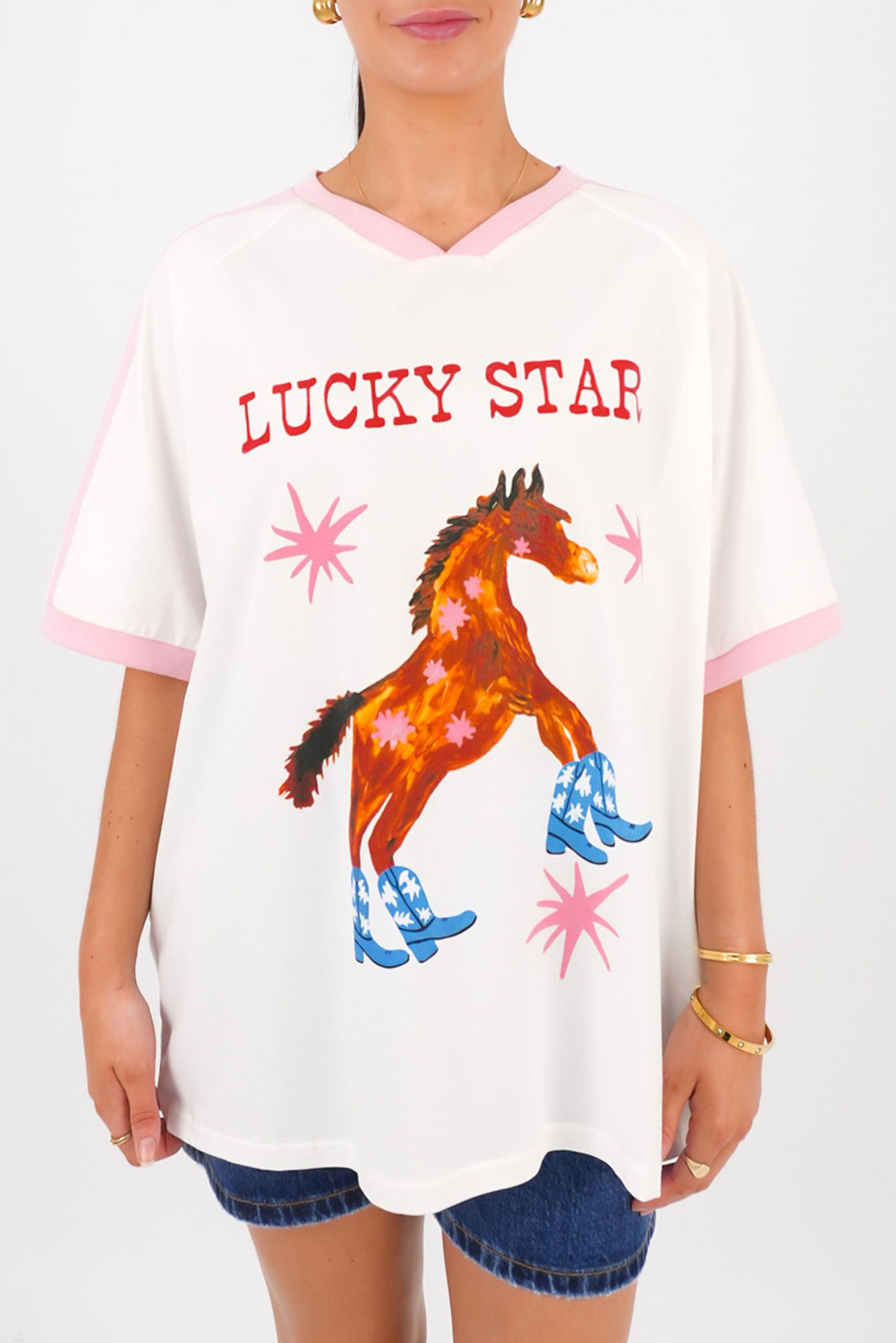 Lucky Star Tee White