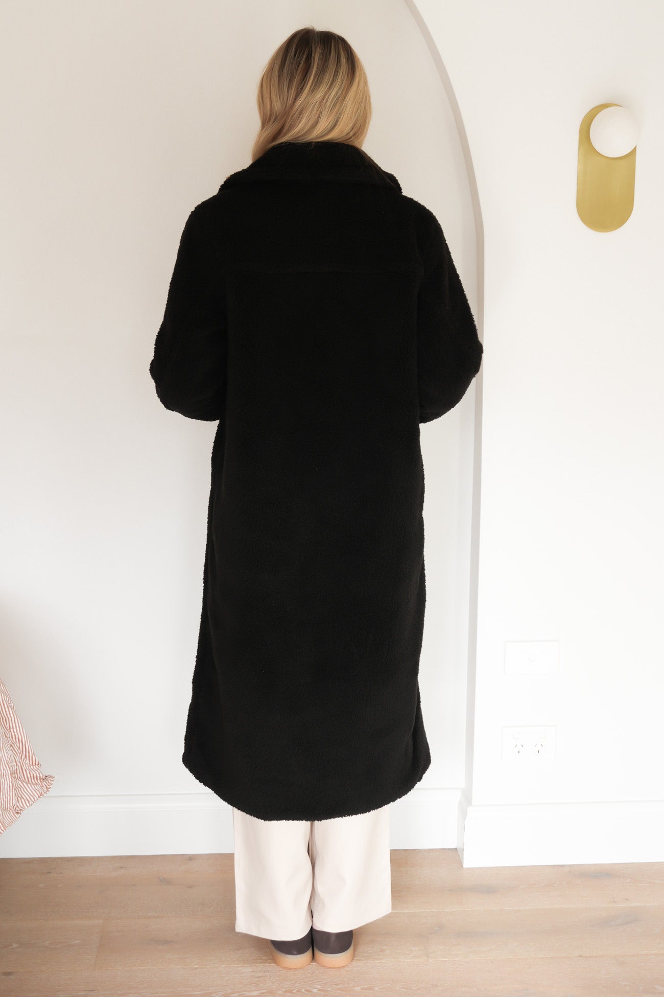 Luisa Teddy Coat Black