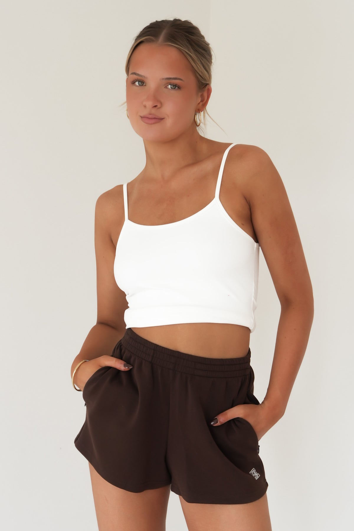 Luxe Active Track Short Brown