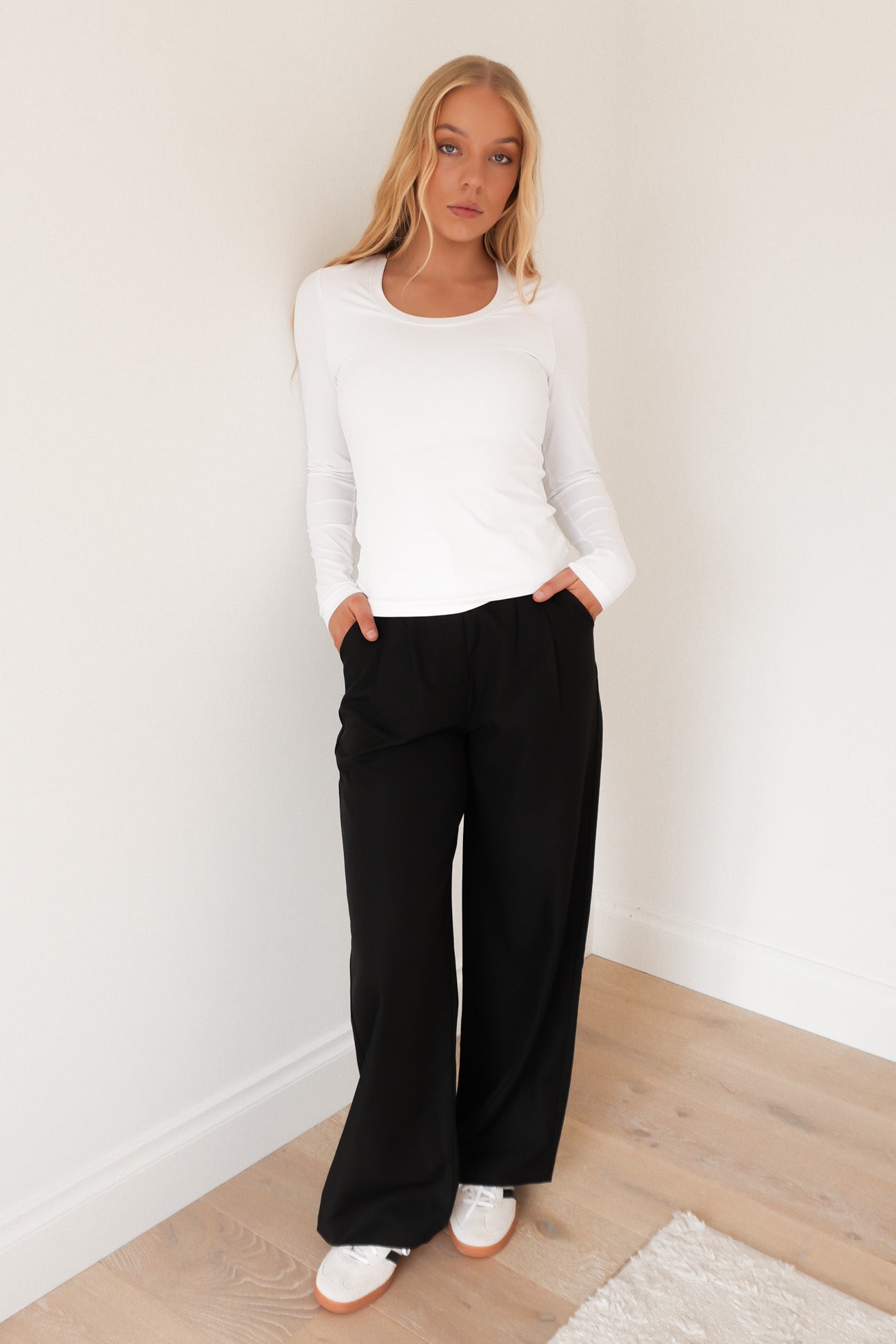 Luxe Basic Long Sleeve Tee White
