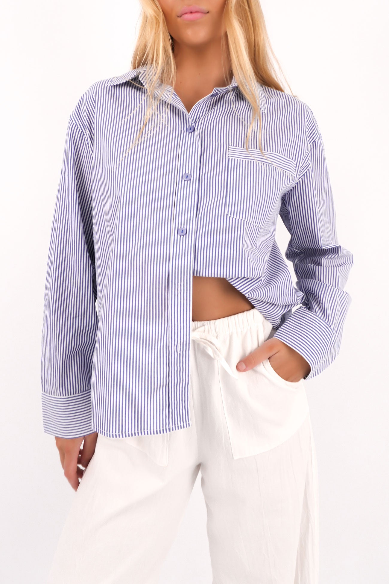 Lydia Shirt Blue Stripe