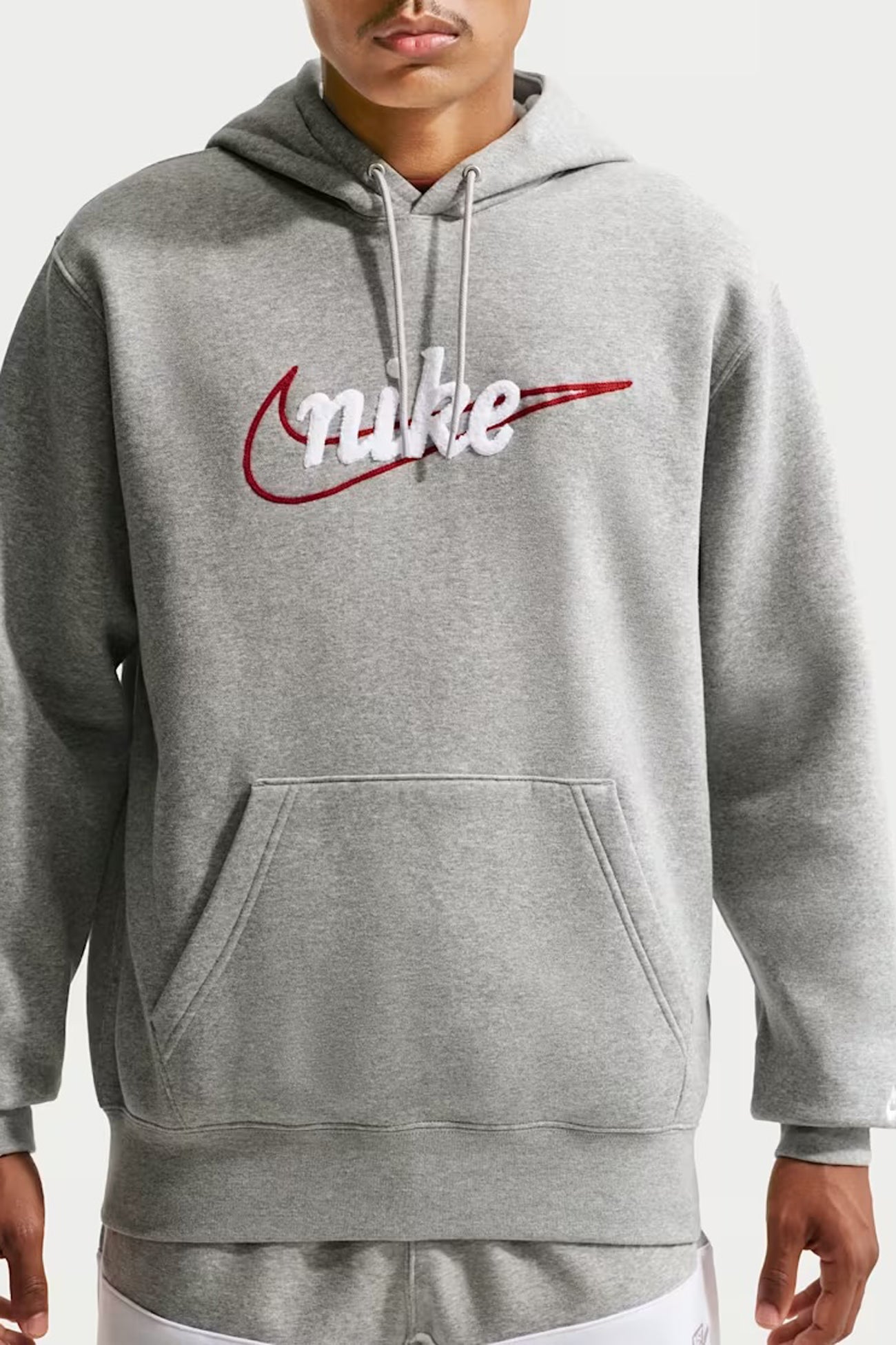 Nike Sportswear Club Hoodie Dark Heather Grey Light Smoke White