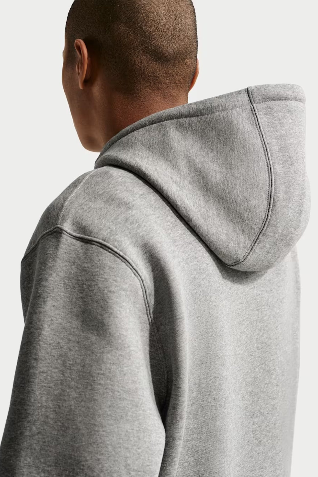 Nike Sportswear Club Hoodie Dark Heather Grey Light Smoke White