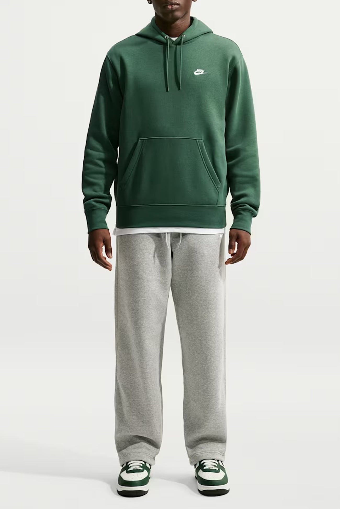 Nike Club BB Pullover Fleece Hoodie Fir White