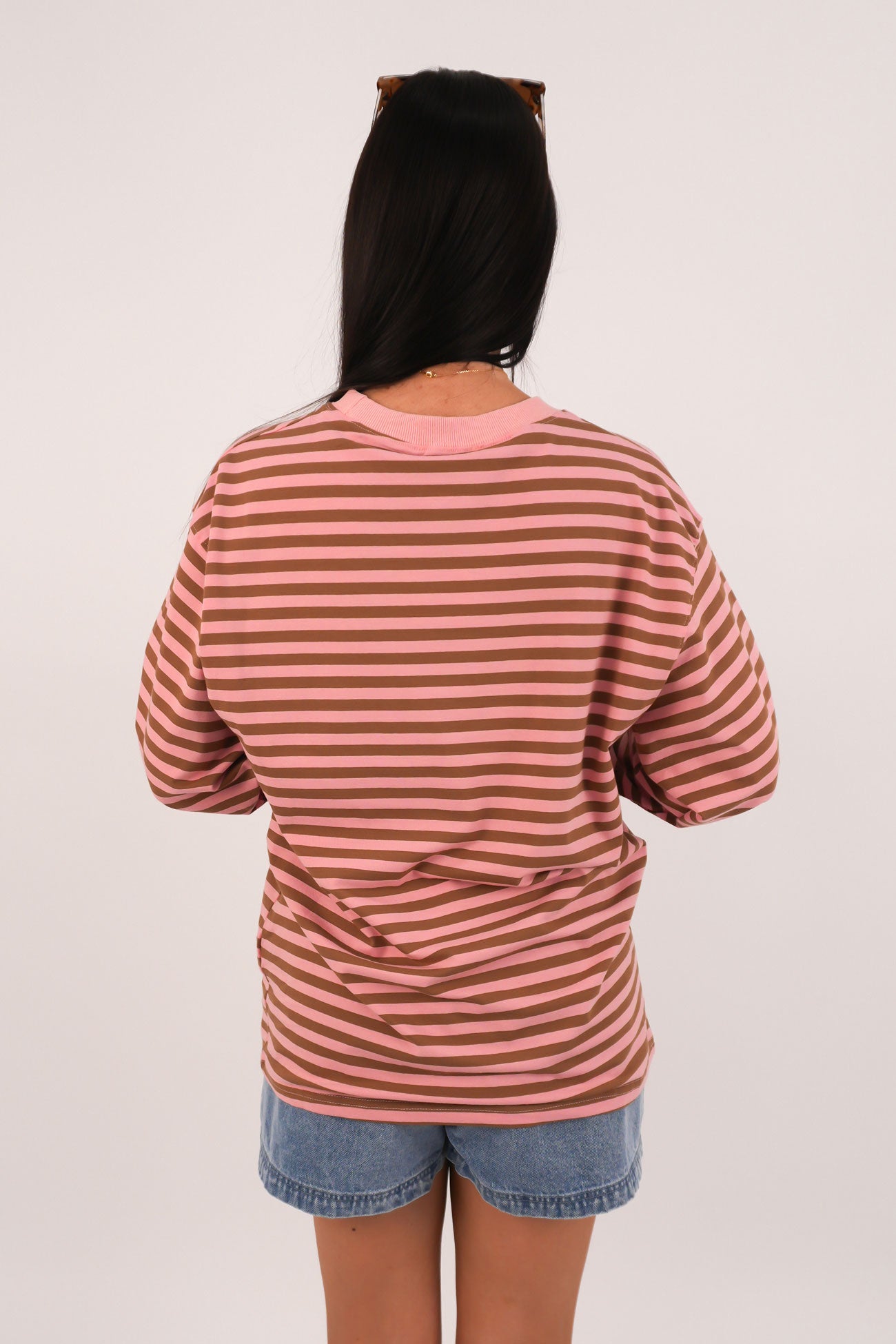 Maddie Long Sleeve Tee Pink Bronze
