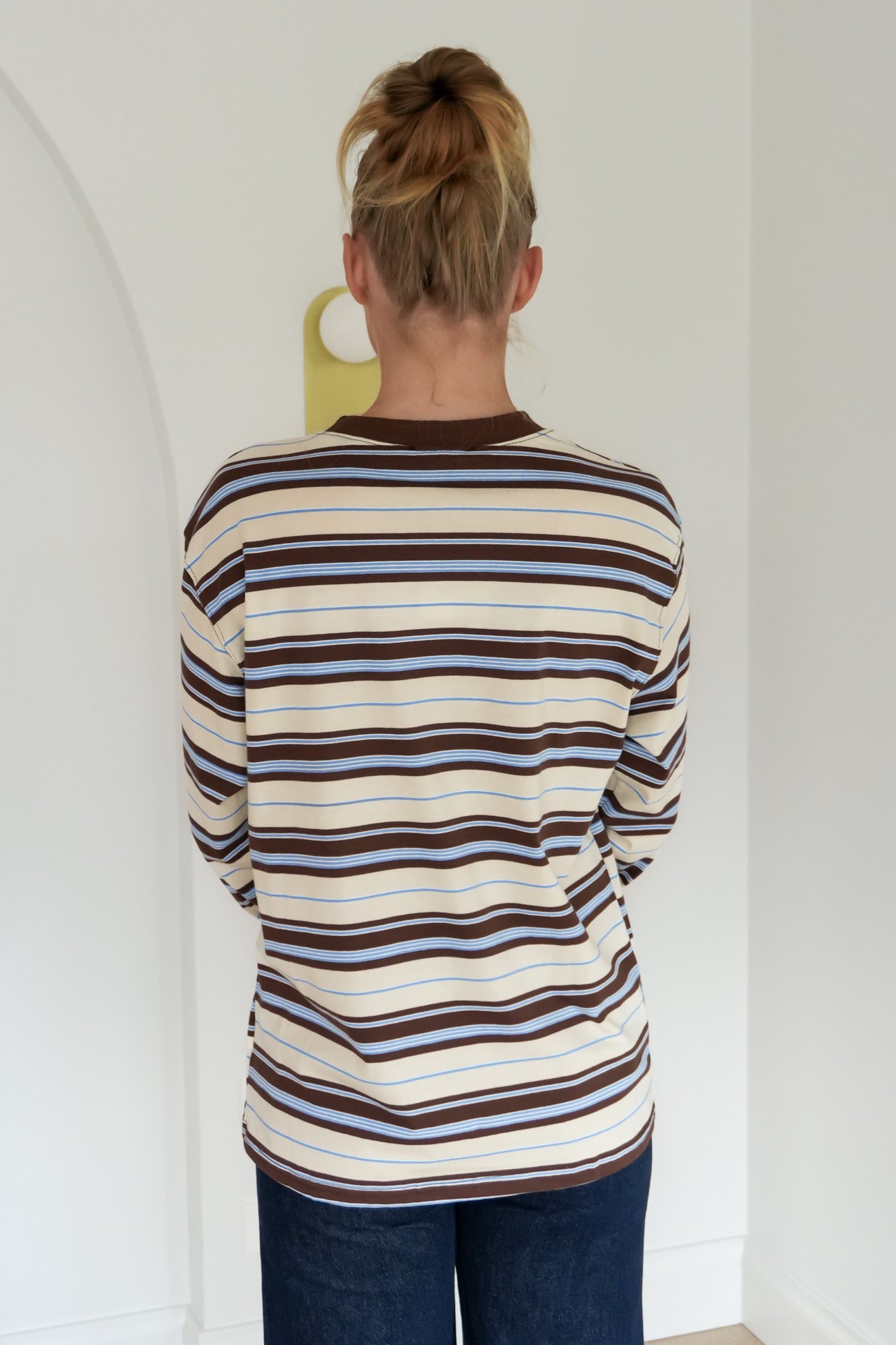 Maddie Long Sleeve Tee Brown Cream
