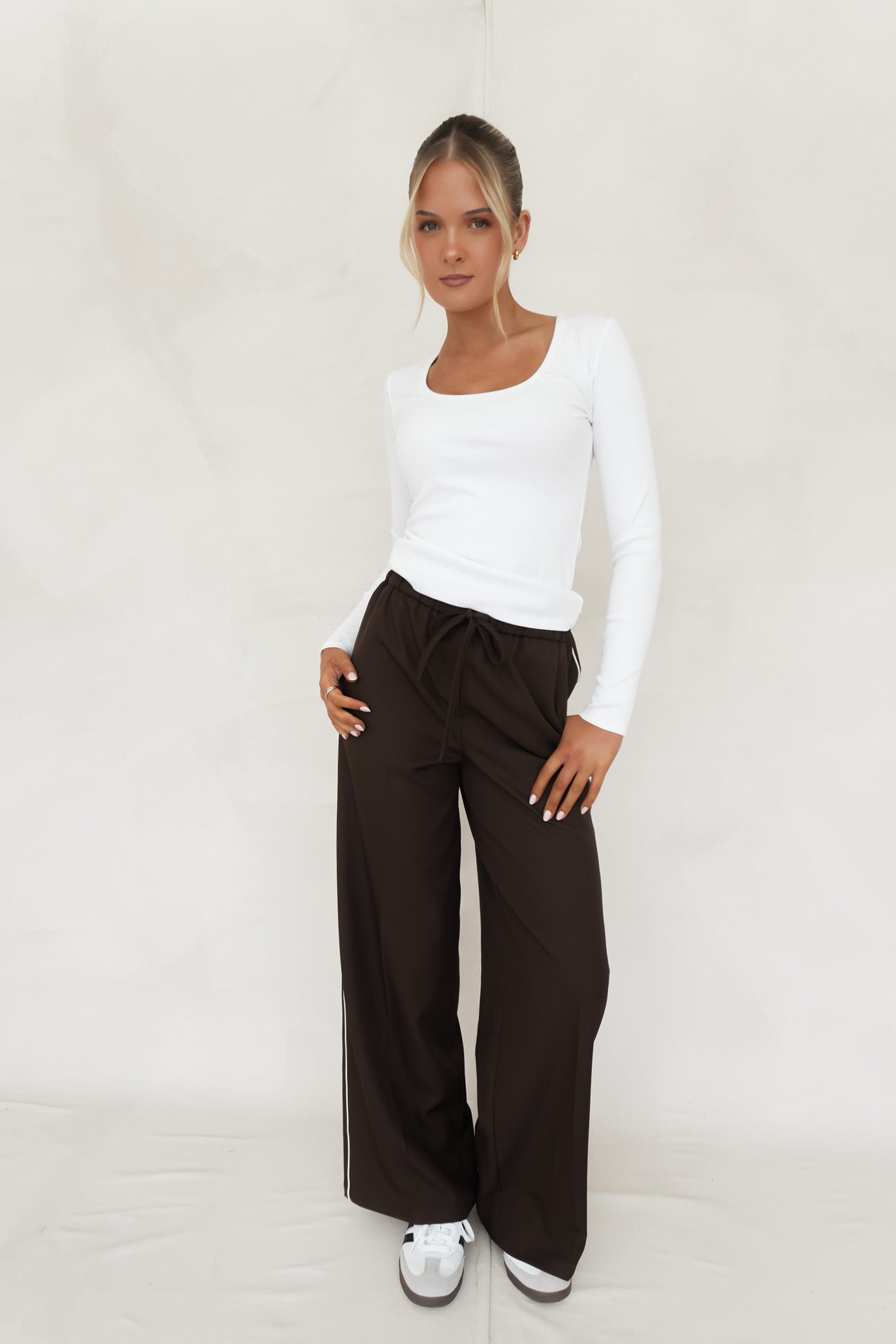 Maddox Piped Pant Chocolate