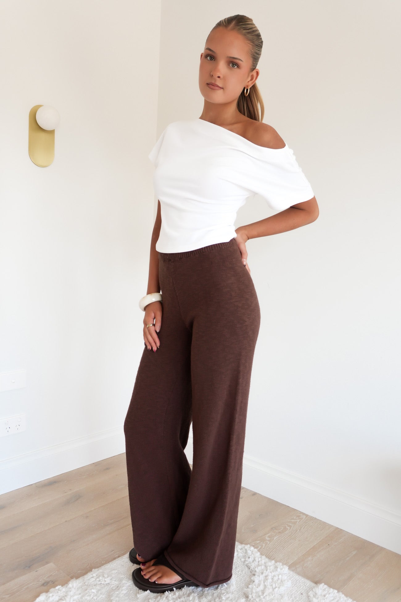 Mally Knit Pant Chocolate