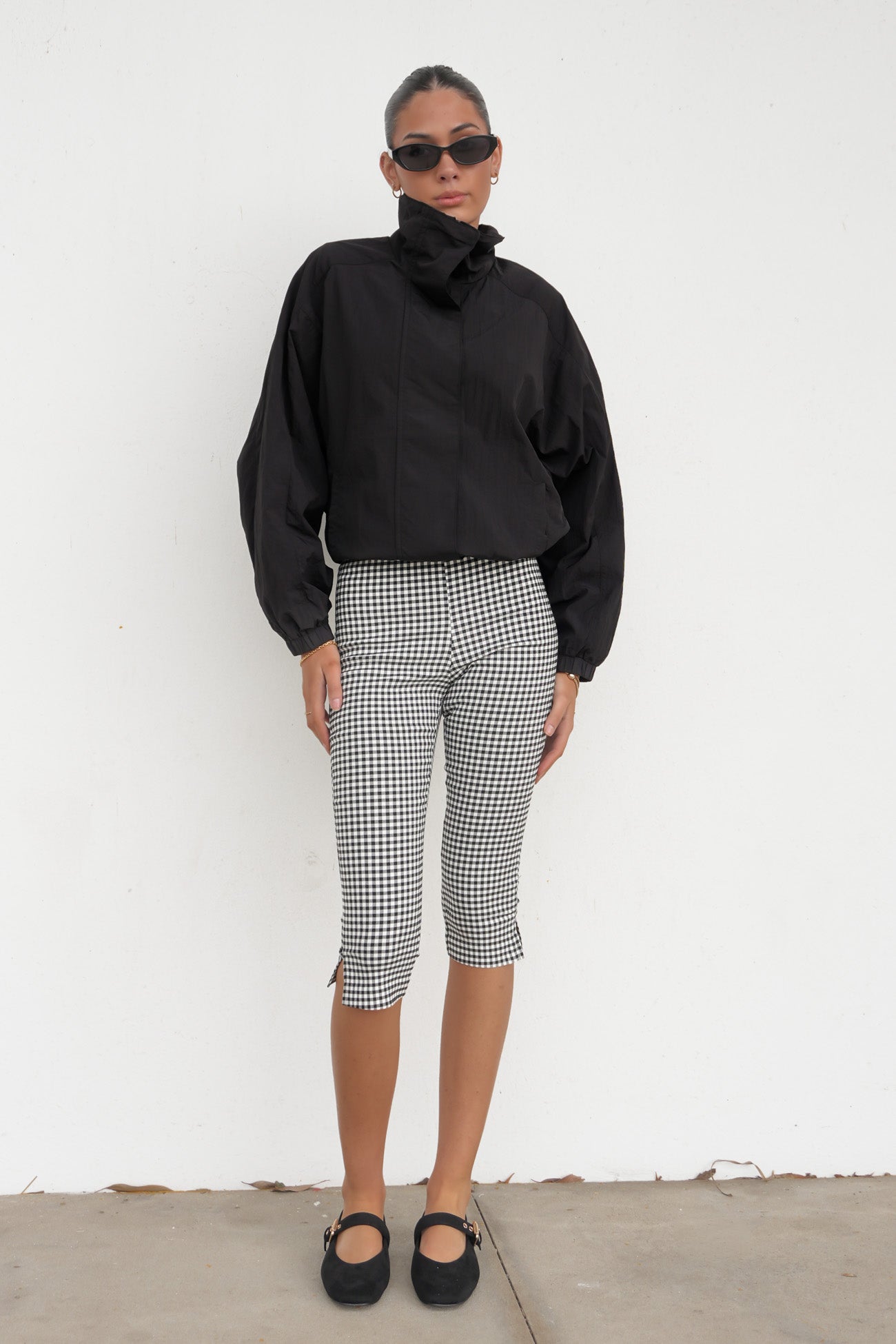 Maralyn Capri Pant Black Gingham