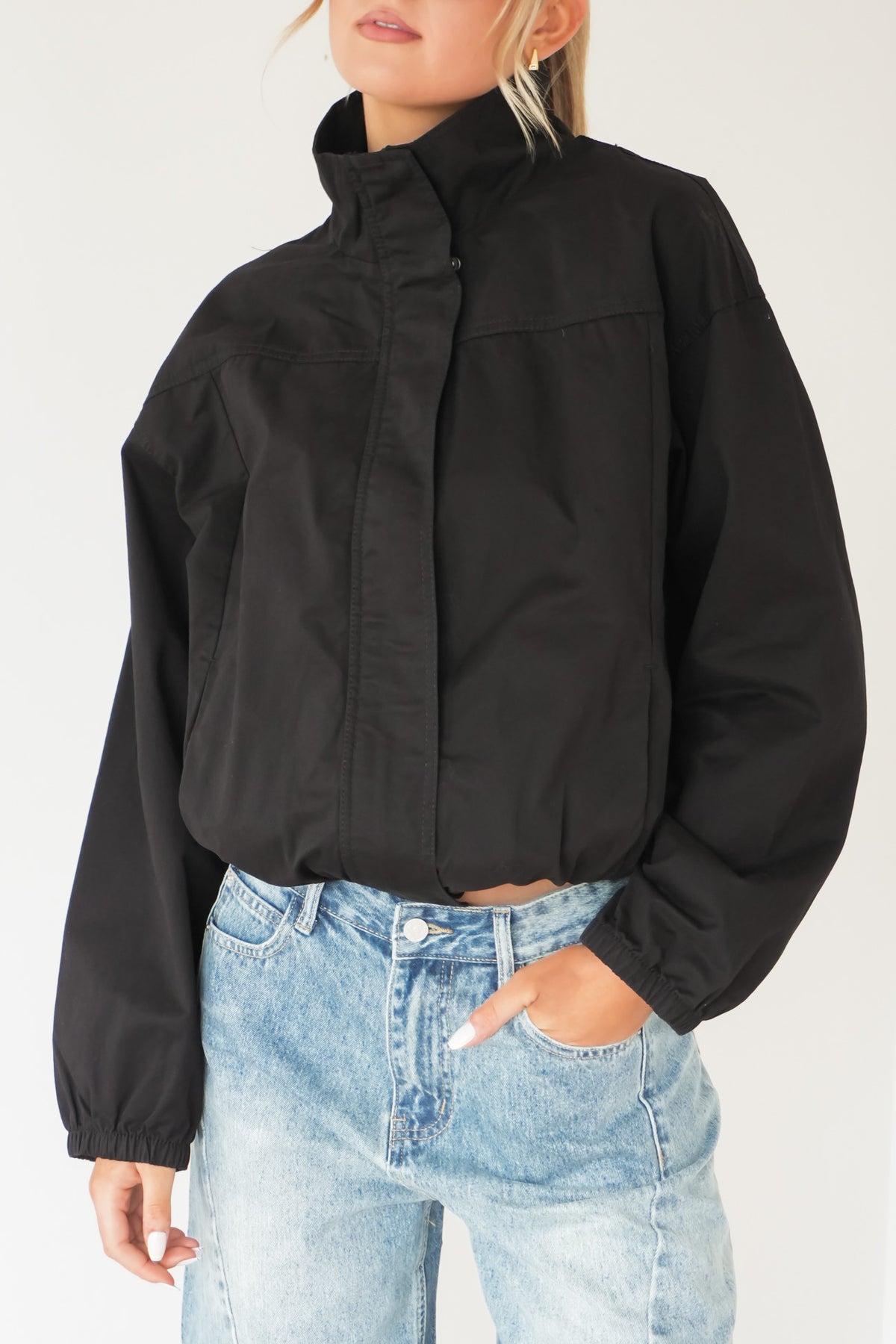 Margo Funnel Neck Jacket Black