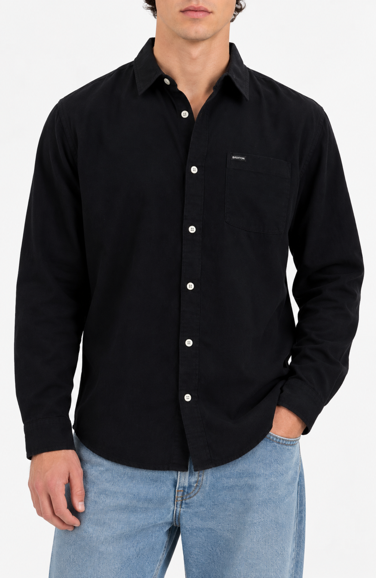 Charter Long Sleeve Woven Shirt Black