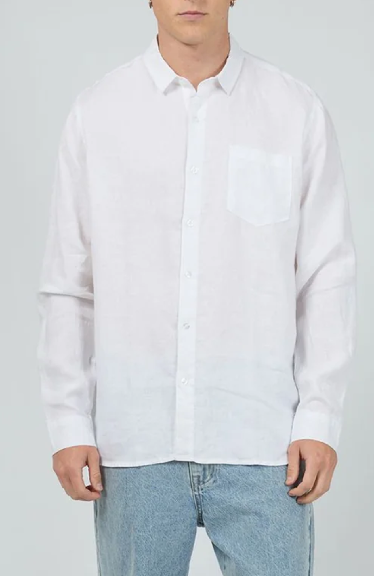 Linen Long Sleeve Shirt II White