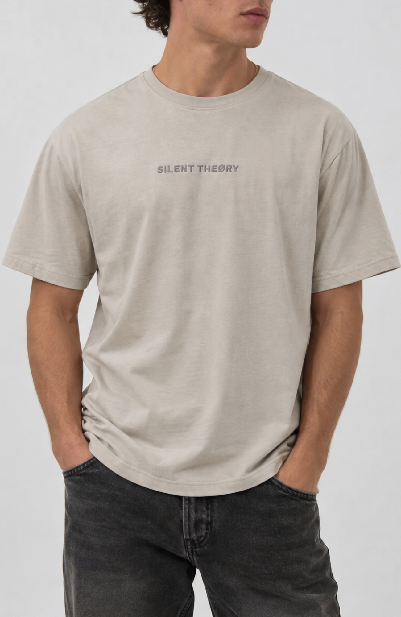 Embro Washed Tail Tee Grey