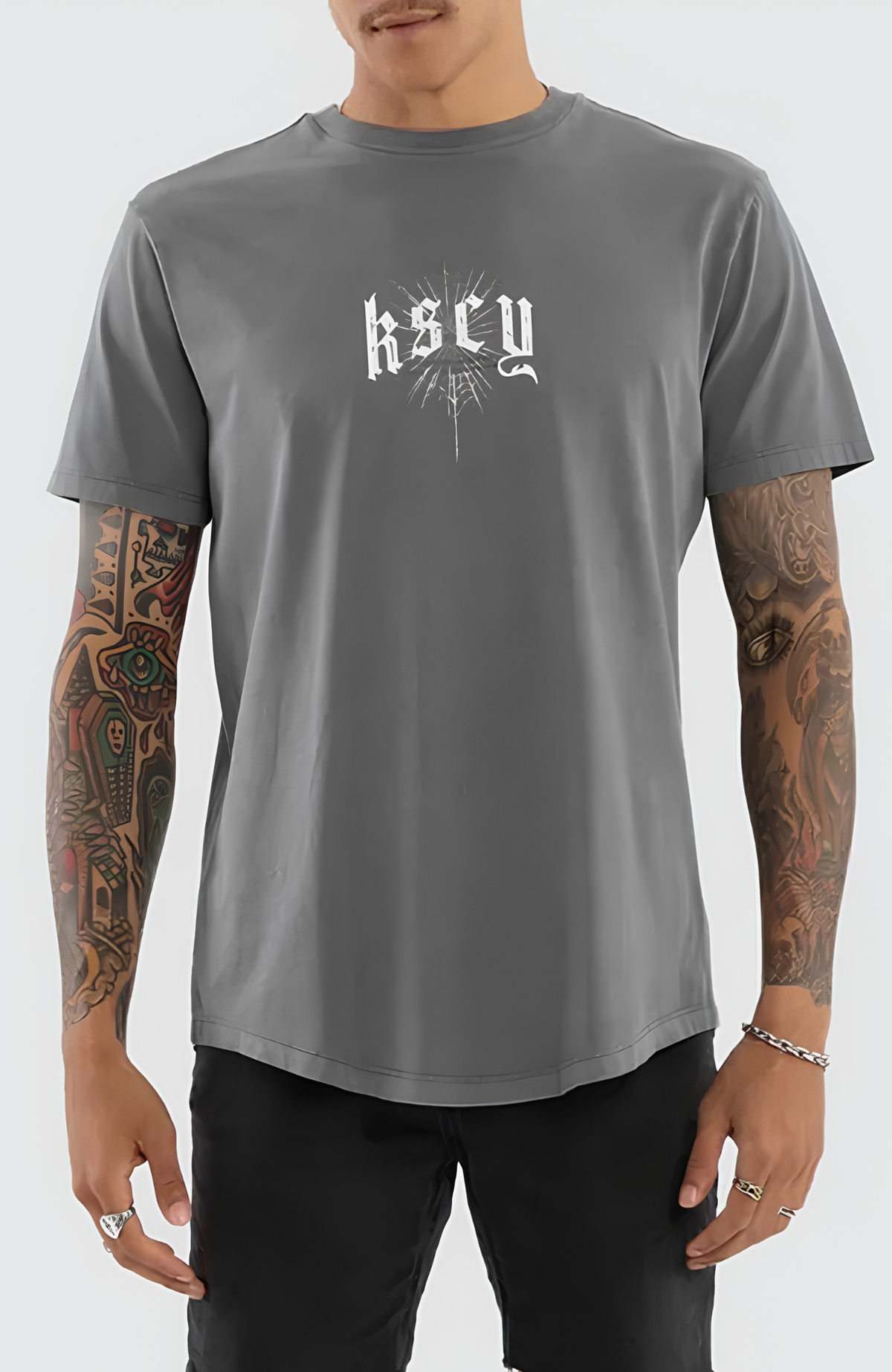 Winged Dual Curved Tee Pigment Smoked Pearl