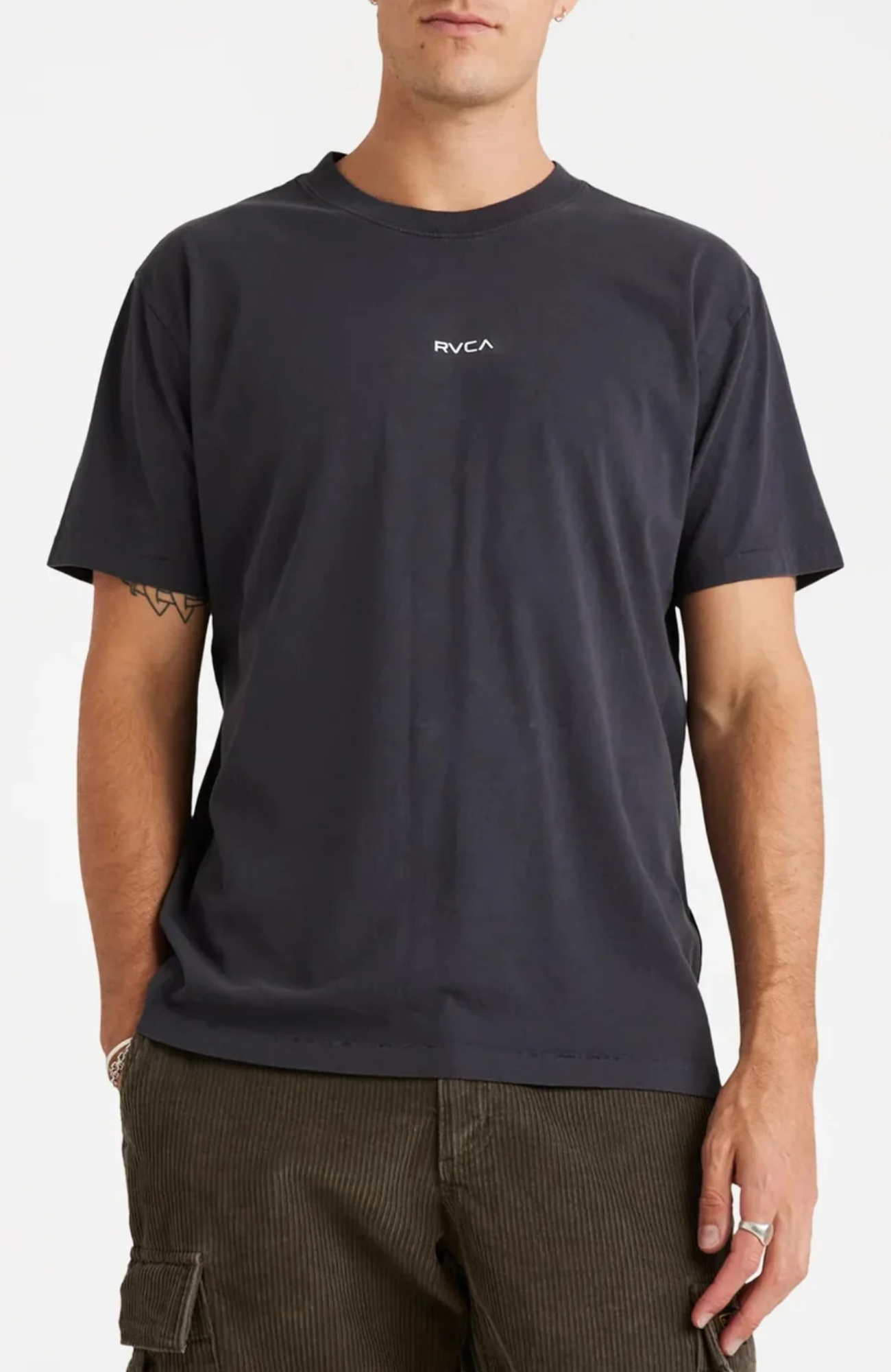 RVCA Unflipped Short Sleeve Tee Washed Black