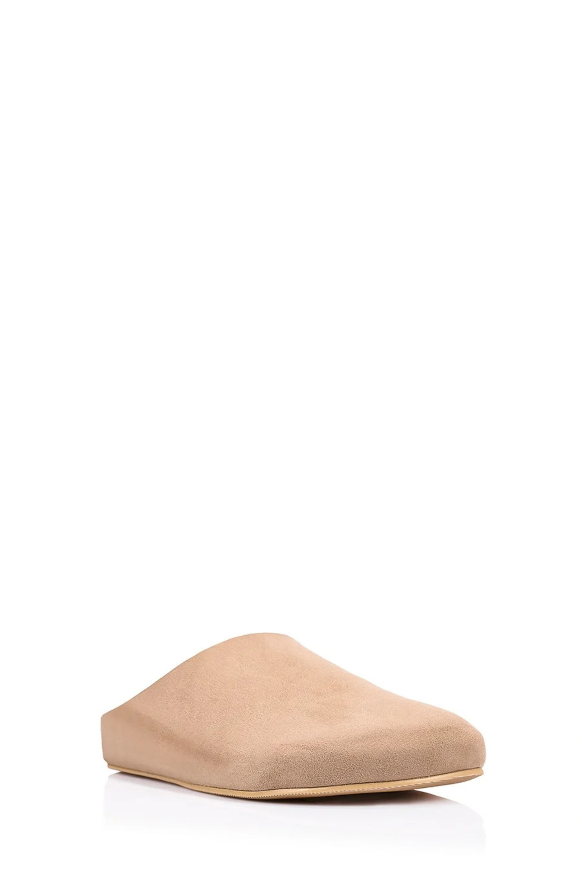 Terry Closed Toe Mules Taupe Micro